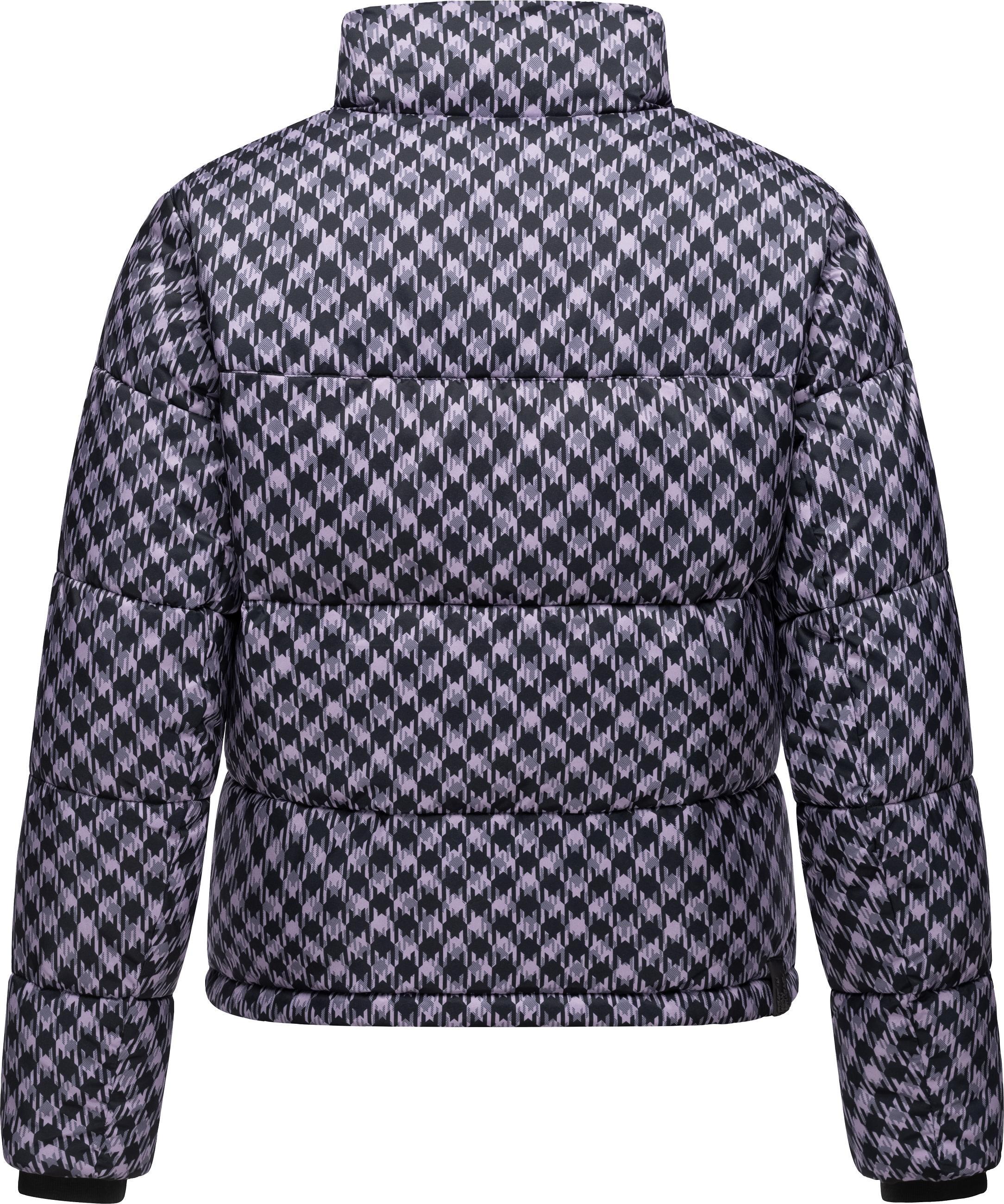 Thumbnail - Ragwear Winterjacke "Serah Print" ohne Kapuze wasserdichte Winter Steppjacke mit Hahnentritt Muster