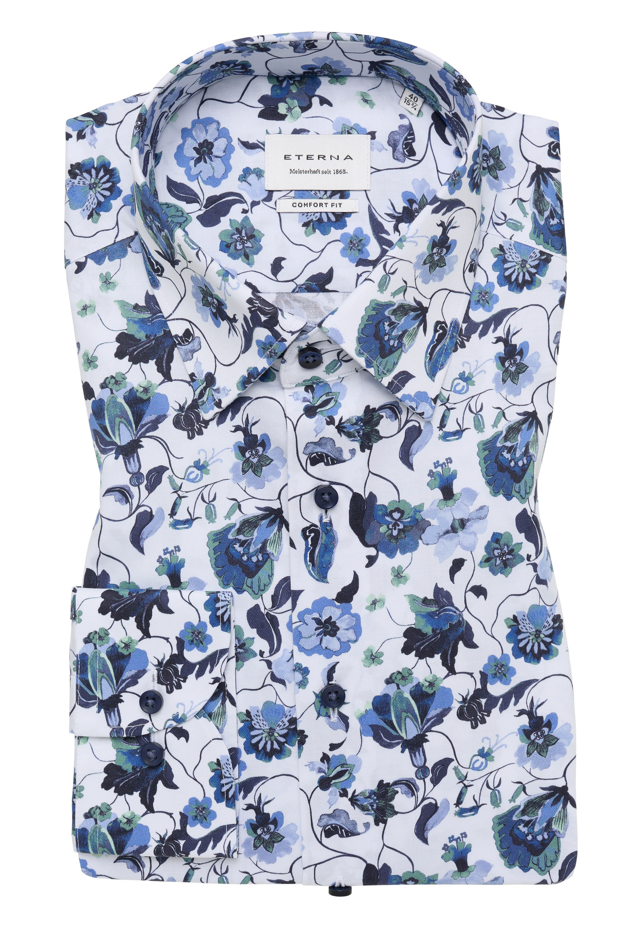 Thumbnail - Eterna Langarmhemd "COMFORT FIT" NON IRON (bügelfrei)