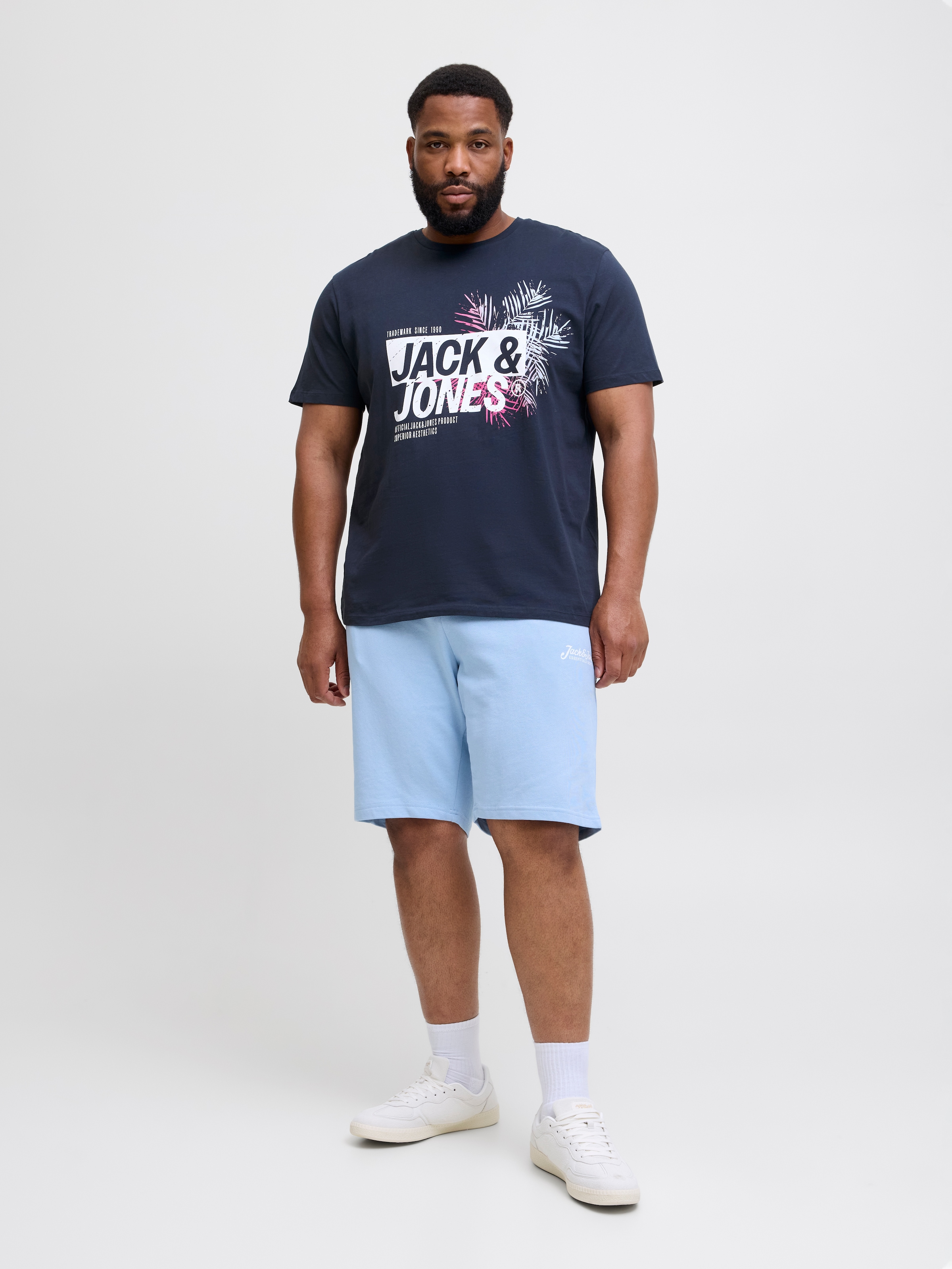 Jack & Jones PlusSize Rundhalsshirt »JJJAXON TEE SS CREW NECK PLS«