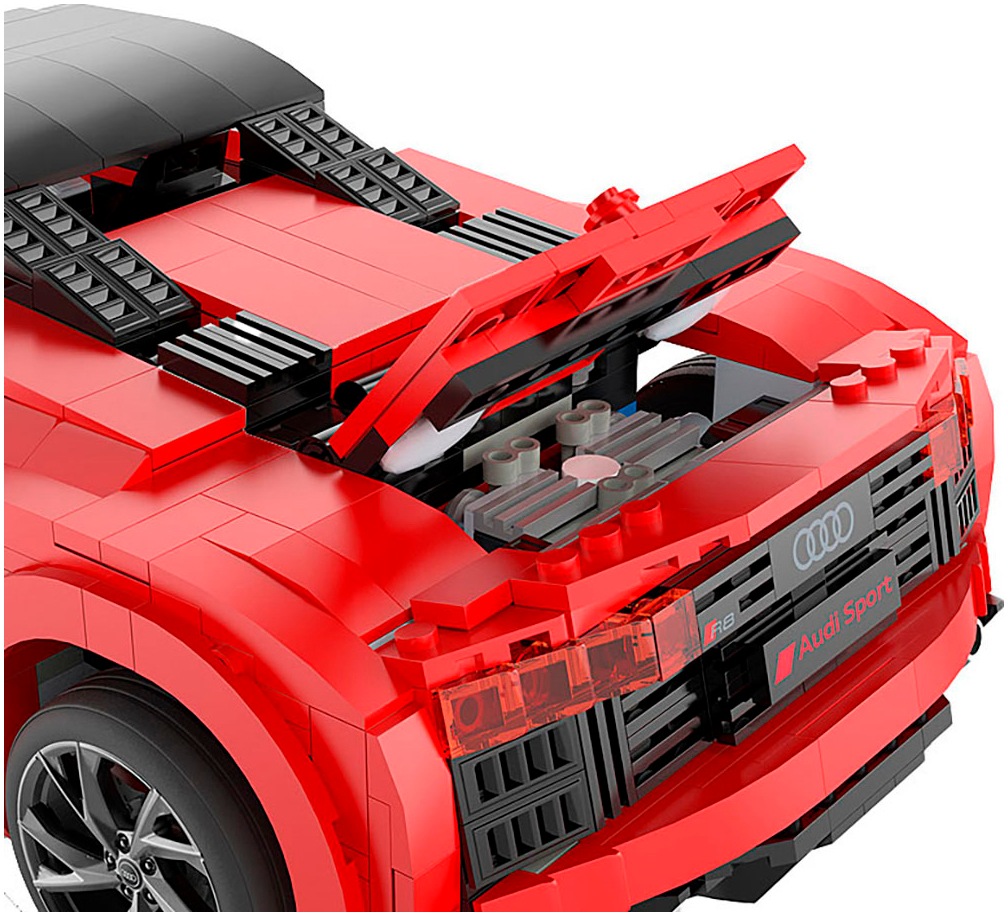 Jamara Konstruktions-Spielset »Audi R8 Spyder 1:14 rot Bricks«, (1440 St.), Maßstab 1:14, offiziell lizensiert