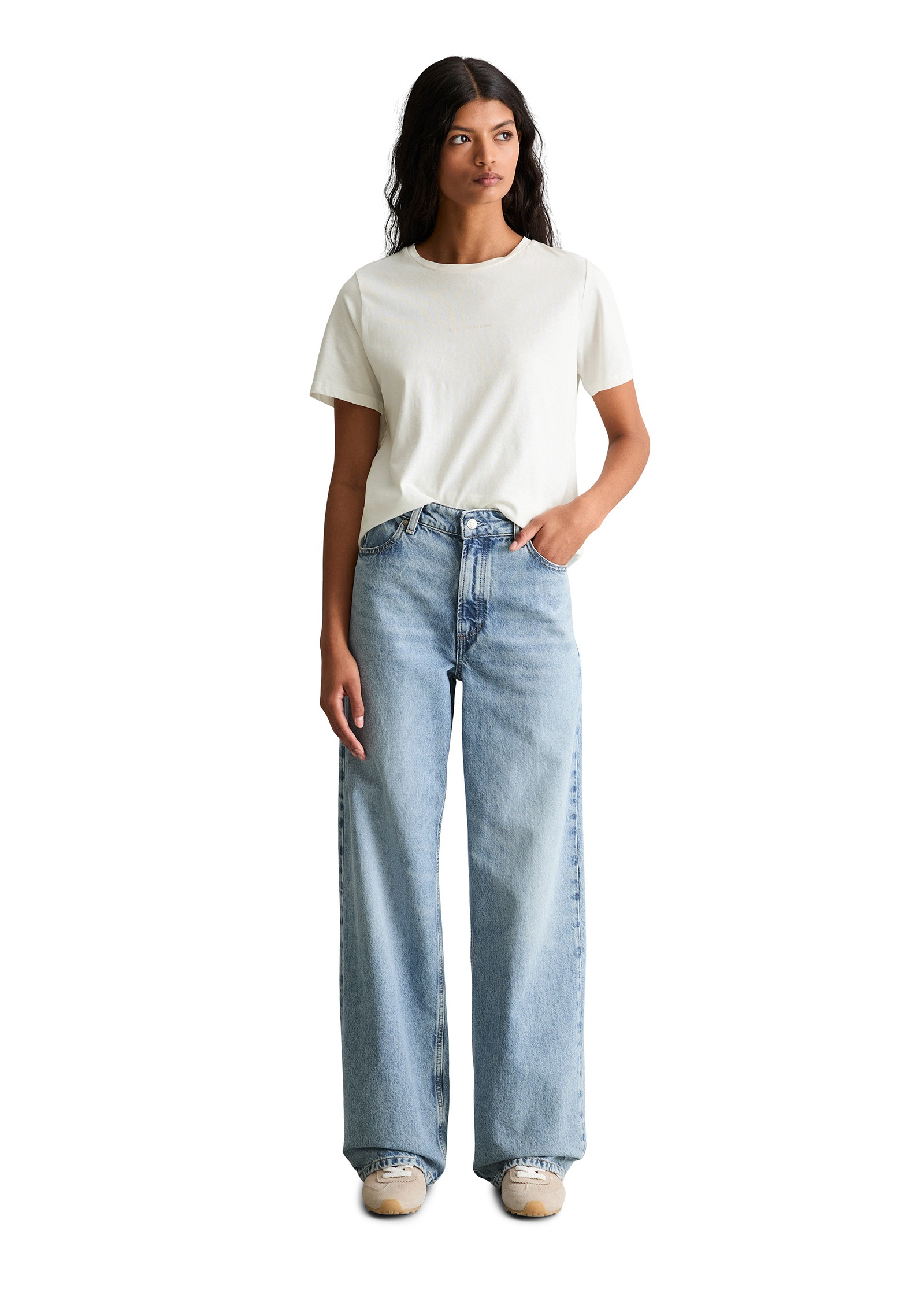 Marc O'Polo DENIM Weite Jeans »aus leichter Bio-Baumwoll-Qualität«