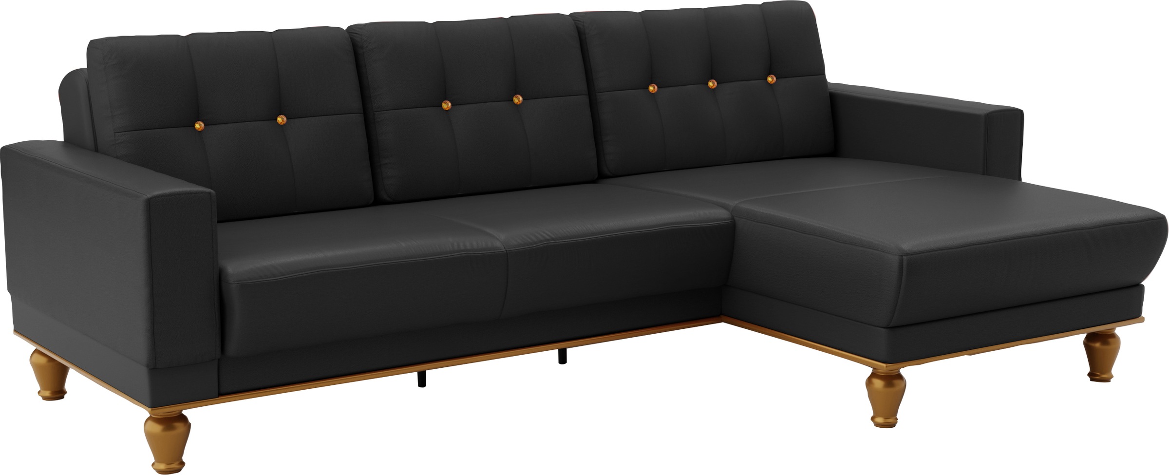 Thumbnail - sit&more Ecksofa "Orient 5 L-Form" mit Strass-Stein, wahlweise mit Bettfunktion und Bettkasten