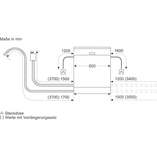 SIEMENS Standgeschirrspüler »SN23HW11TE«, iQ300, SN23HW11TE, 13 Maßgedecke  | BAUR