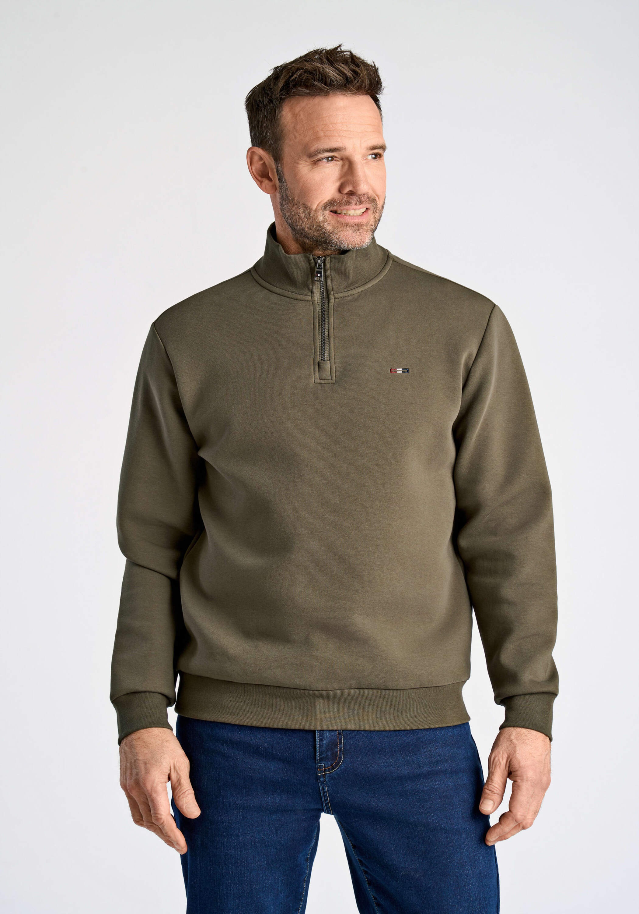 BISON Sweatshirt "Troyer Comfort Fit" günstig online kaufen