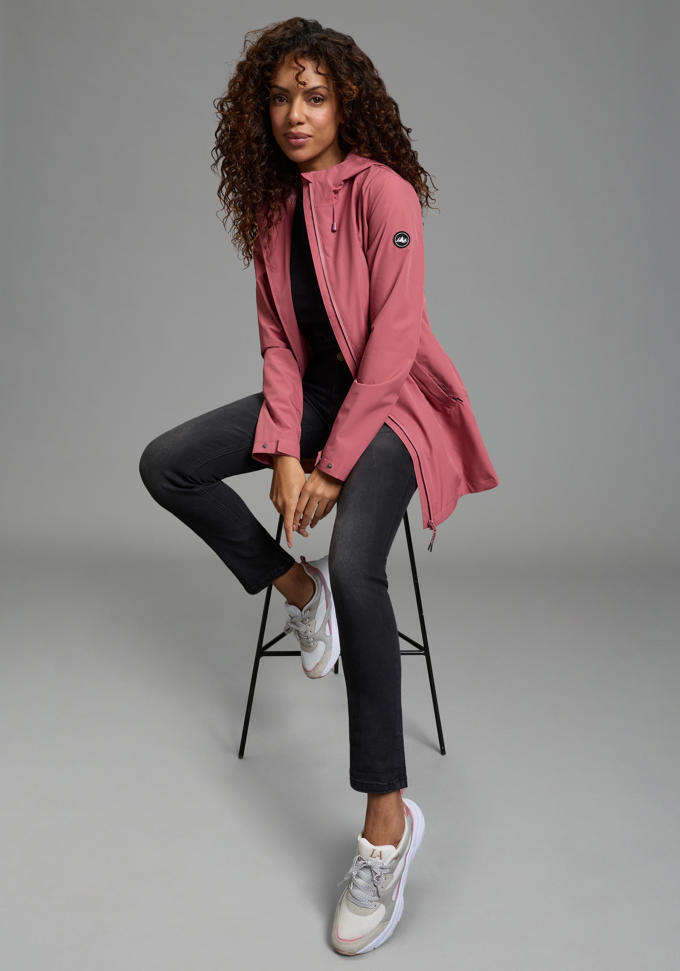 Polarino Funktionsjacke mit Kapuze leicht, Wasserdicht, atmungsaktiv