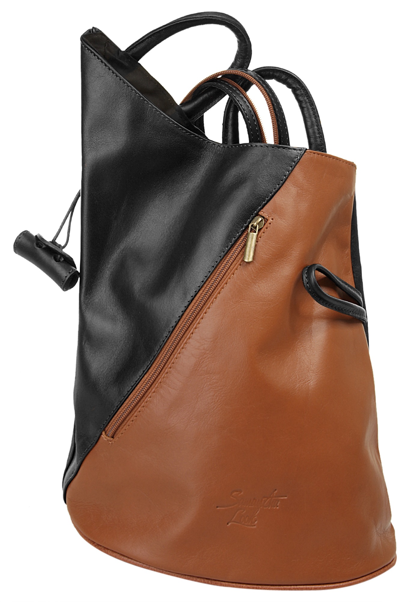 Samantha Look Cityrucksack, echt Leder, Made in Italy