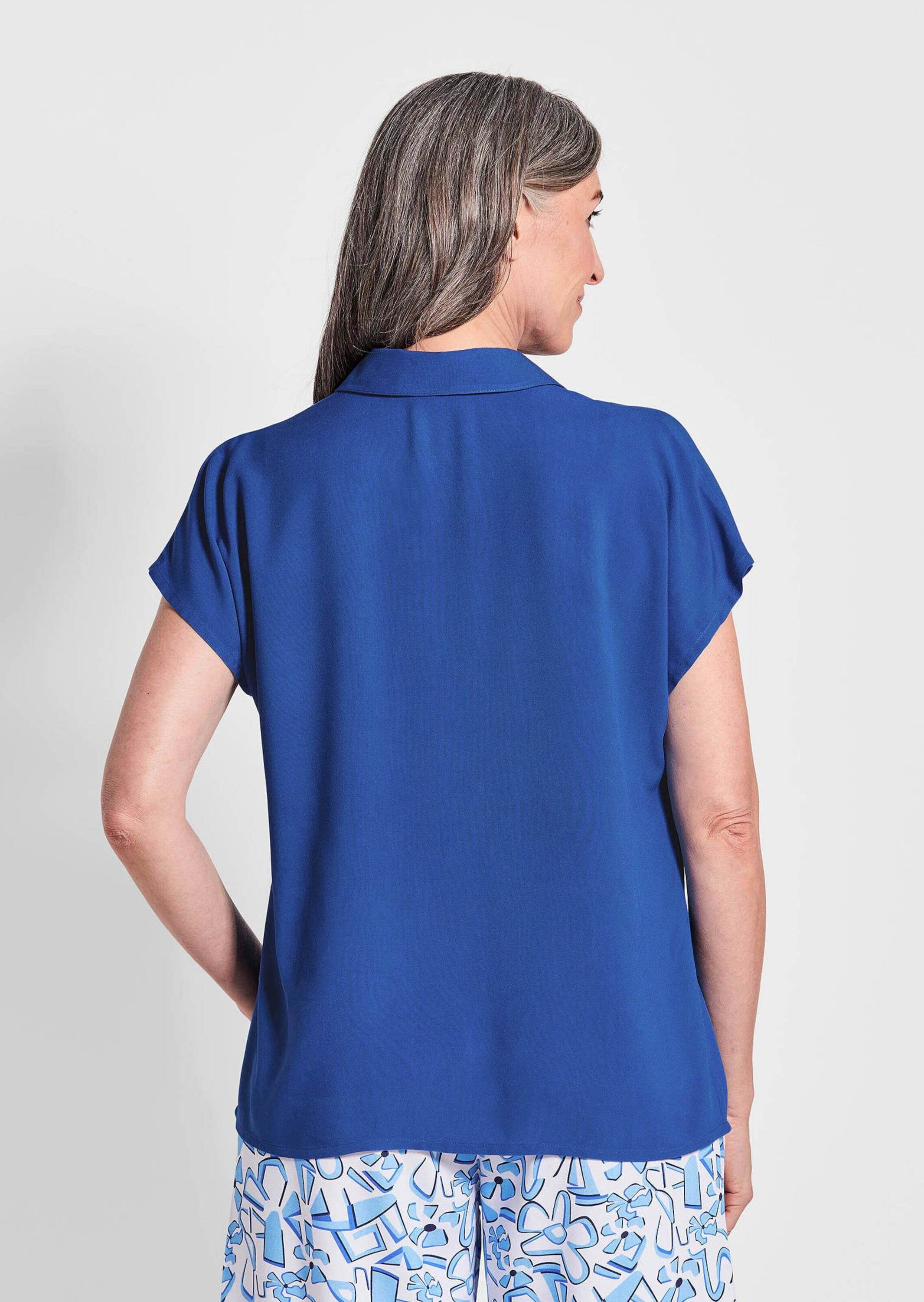 GOLDNER Klassische Bluse »Uni Bluse mit Hemdkragen«