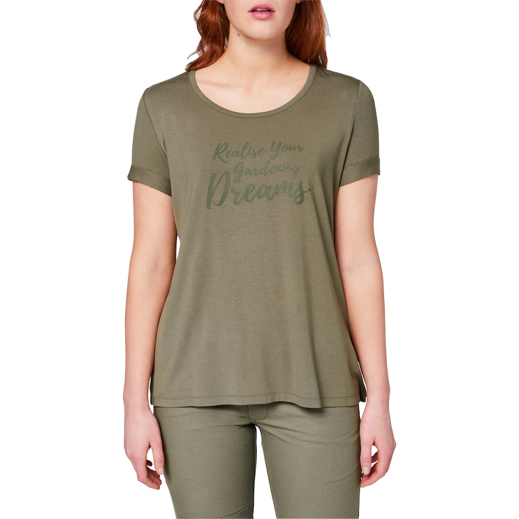 GARDENA T-Shirt »Dusty Olive«, mit Schriftzug