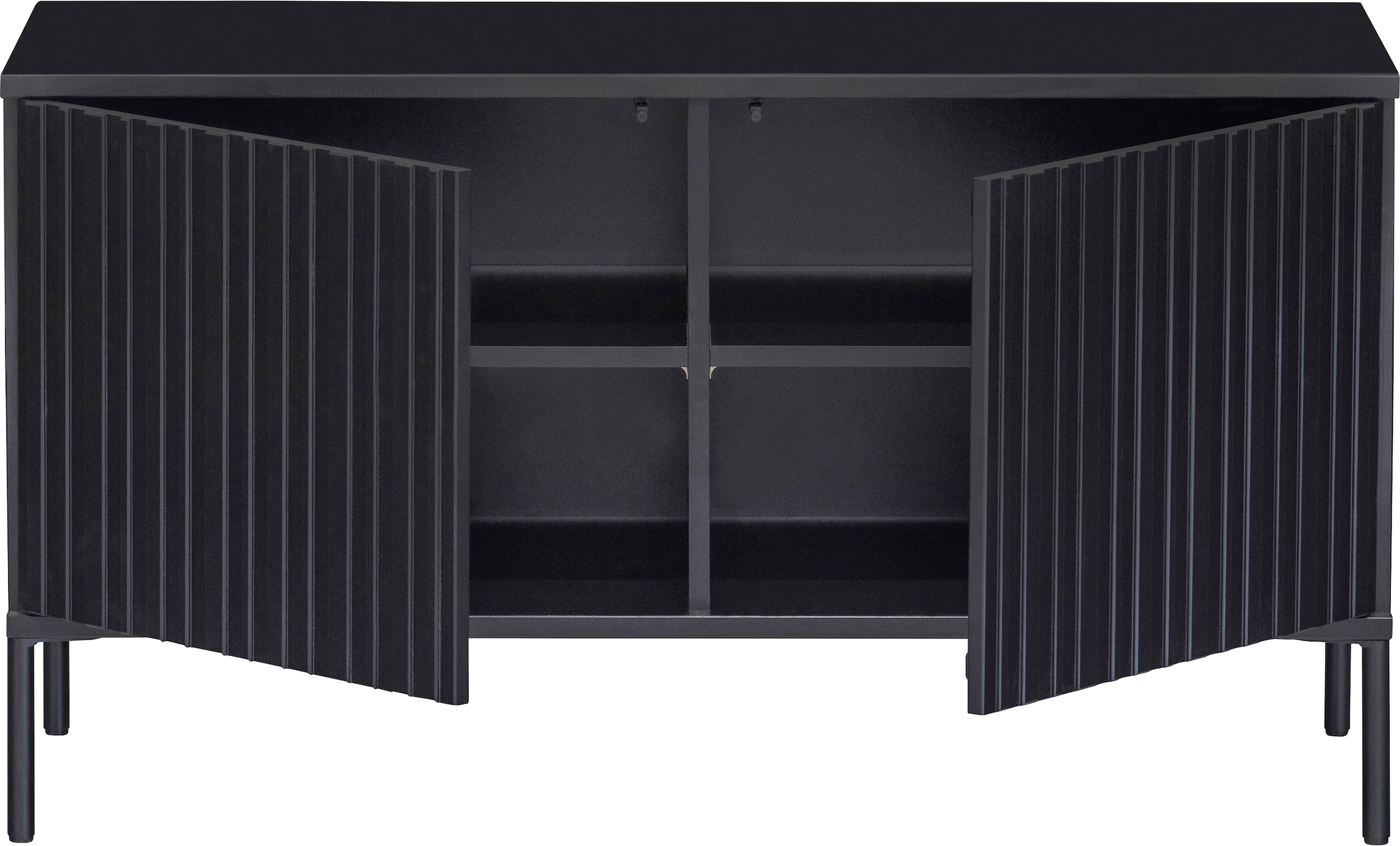 WOOOD Sideboard »New Gravure, TV-Kommode, Breite 100 cm oder 150 cm«, Kommode Höhe 56 cm, mit grafischen Relieftüren, viel Stauraum