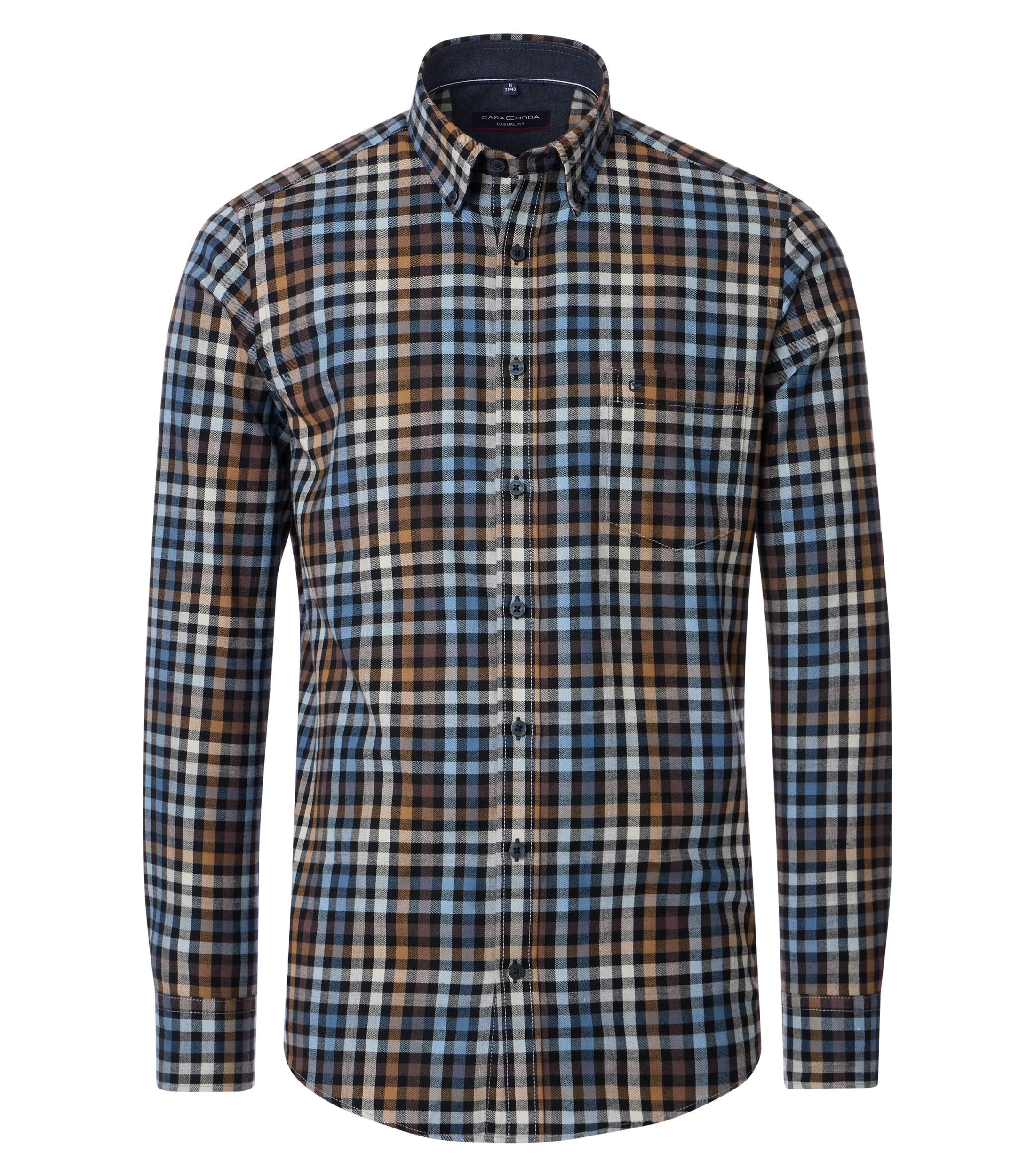 CASAMODA Flanellhemd "CASAMODA Flanellhemd Langarm kariert"
