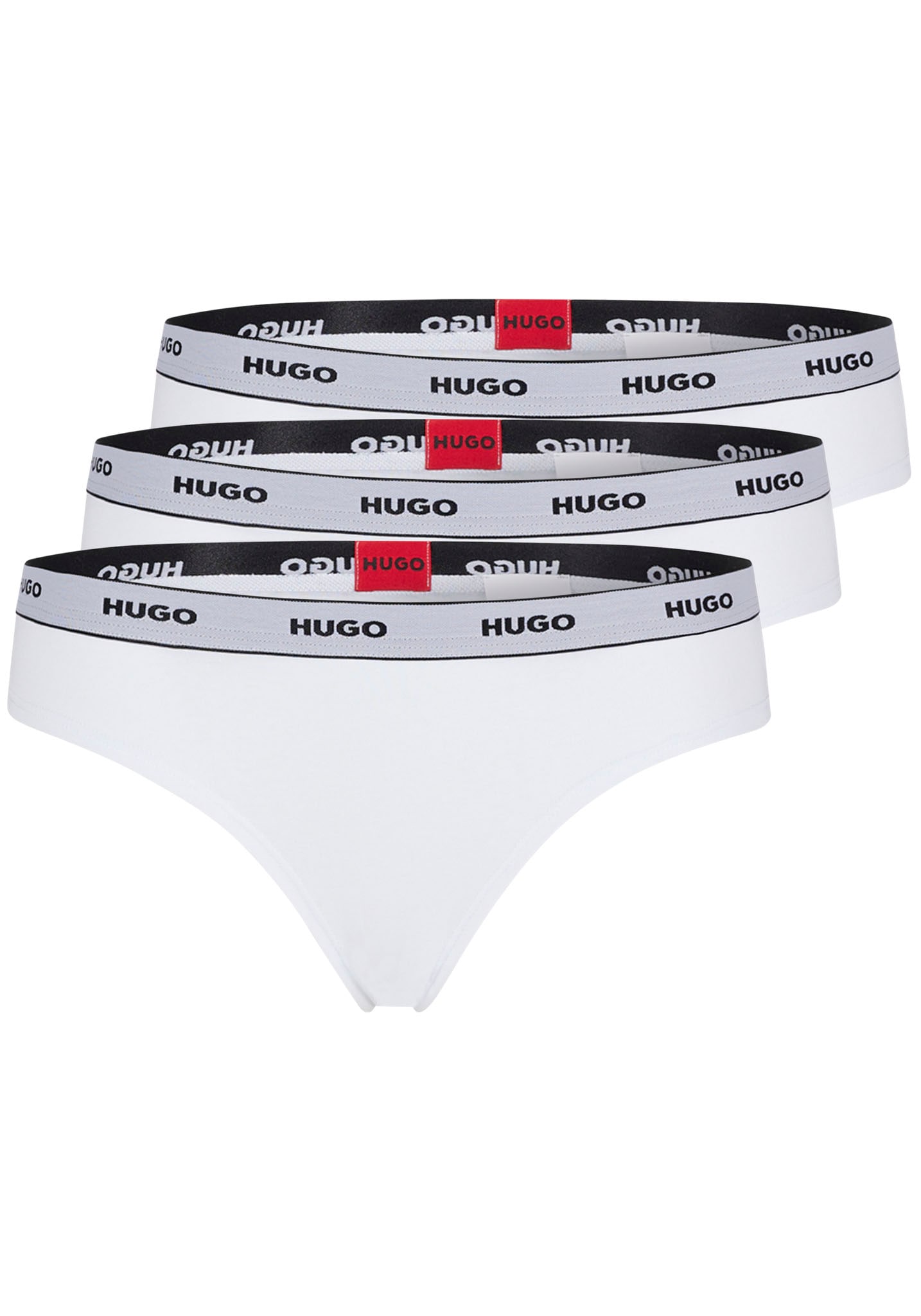 HUGO Underwear String »TRIPLET THONG STRIPE«, (3 St.), mit HUGO Logo-Elastikbund