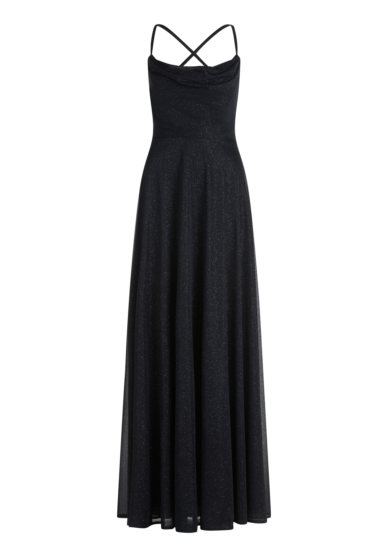 Vera Mont Abendkleid "Damen mit Wasserfallausschnitt" Ohne Tasche Glitzer günstig online kaufen