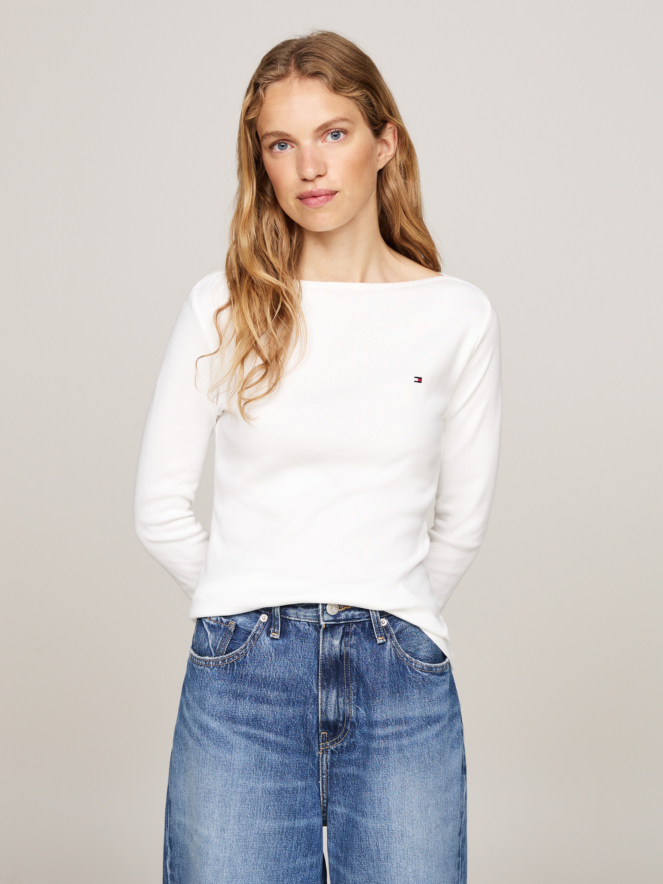 Tommy Hilfiger 3/4-Arm-Shirt "NEW CODY SLIM BOAT-NK" Baumwolle, U-Boot-Auss günstig online kaufen