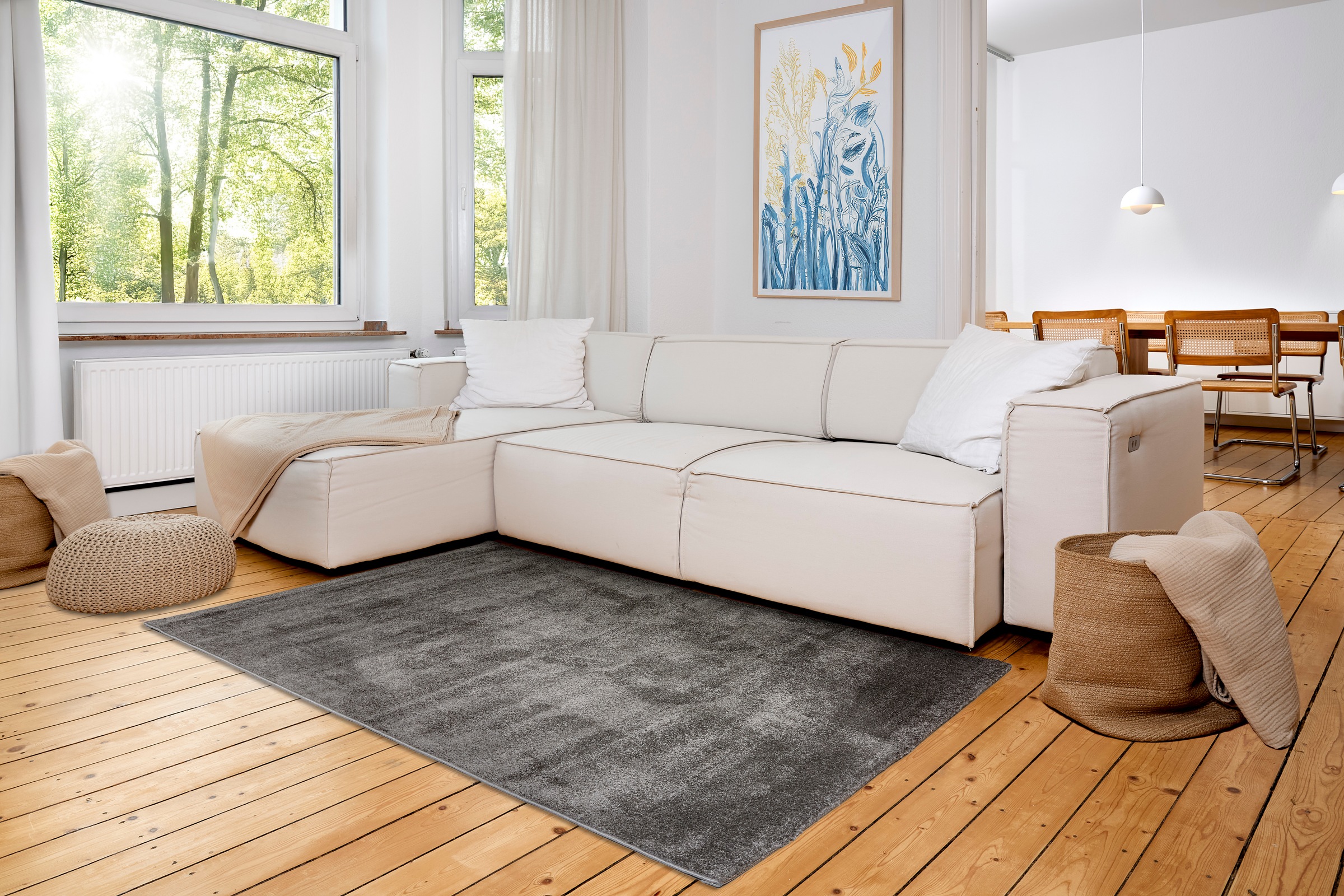 ASTRA Teppich »Sam 250«, rechteckig, 8 mm Höhe, weicher Kurzflor, Wohnzimmer, Schlafzimmer