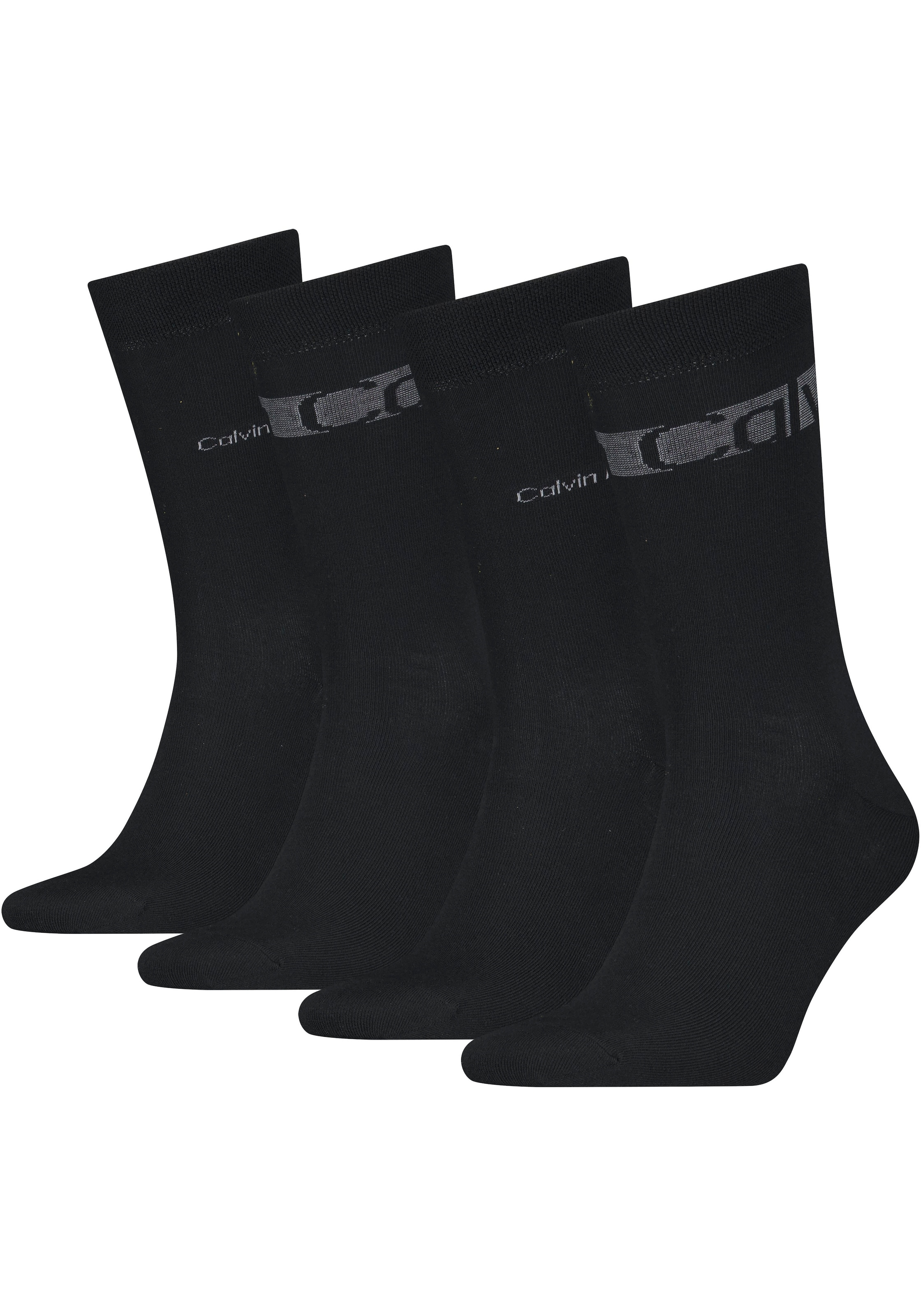 Calvin Klein Socken "CK MEN SOCK 4P STRIPES", (Packung, 4er-Pack), mit Logostickerei