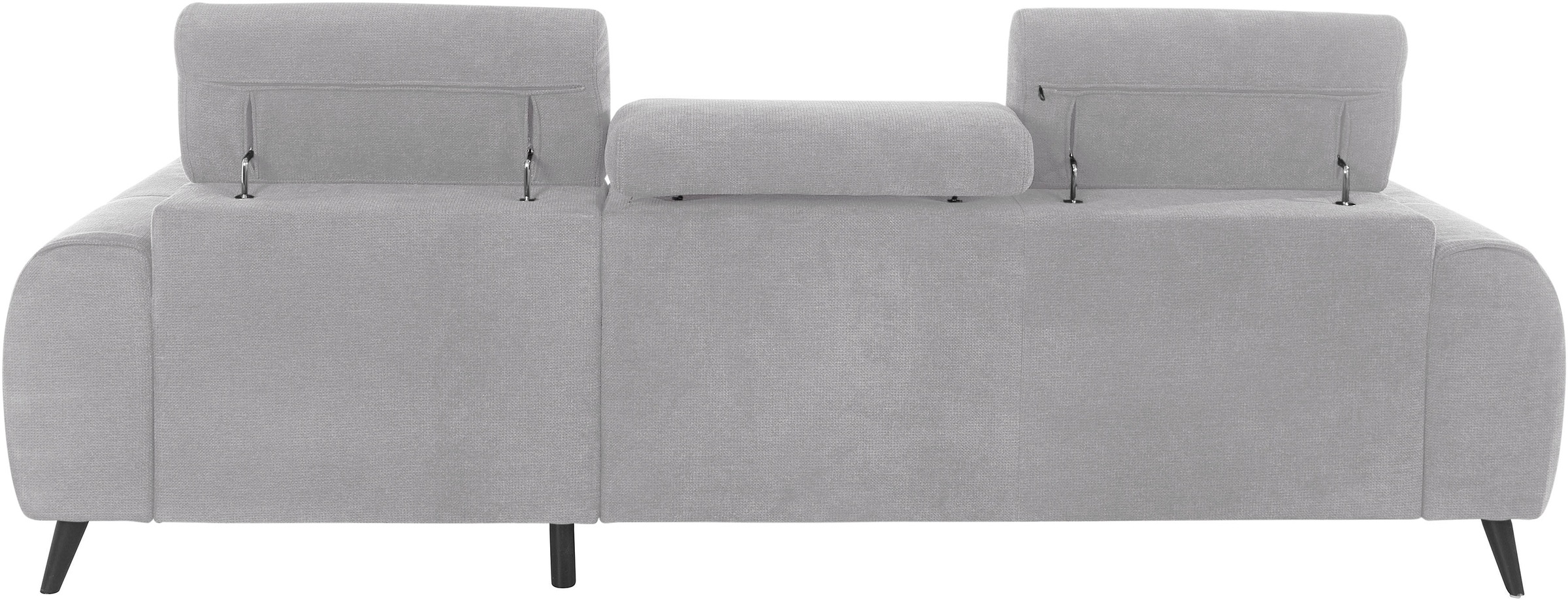 COTTA Ecksofa »Mia L-Form mit 3 Zierkissen«, wahlweise mit Bettfunktion, Bettkasten, Beleuchtung & Wireless-Charger