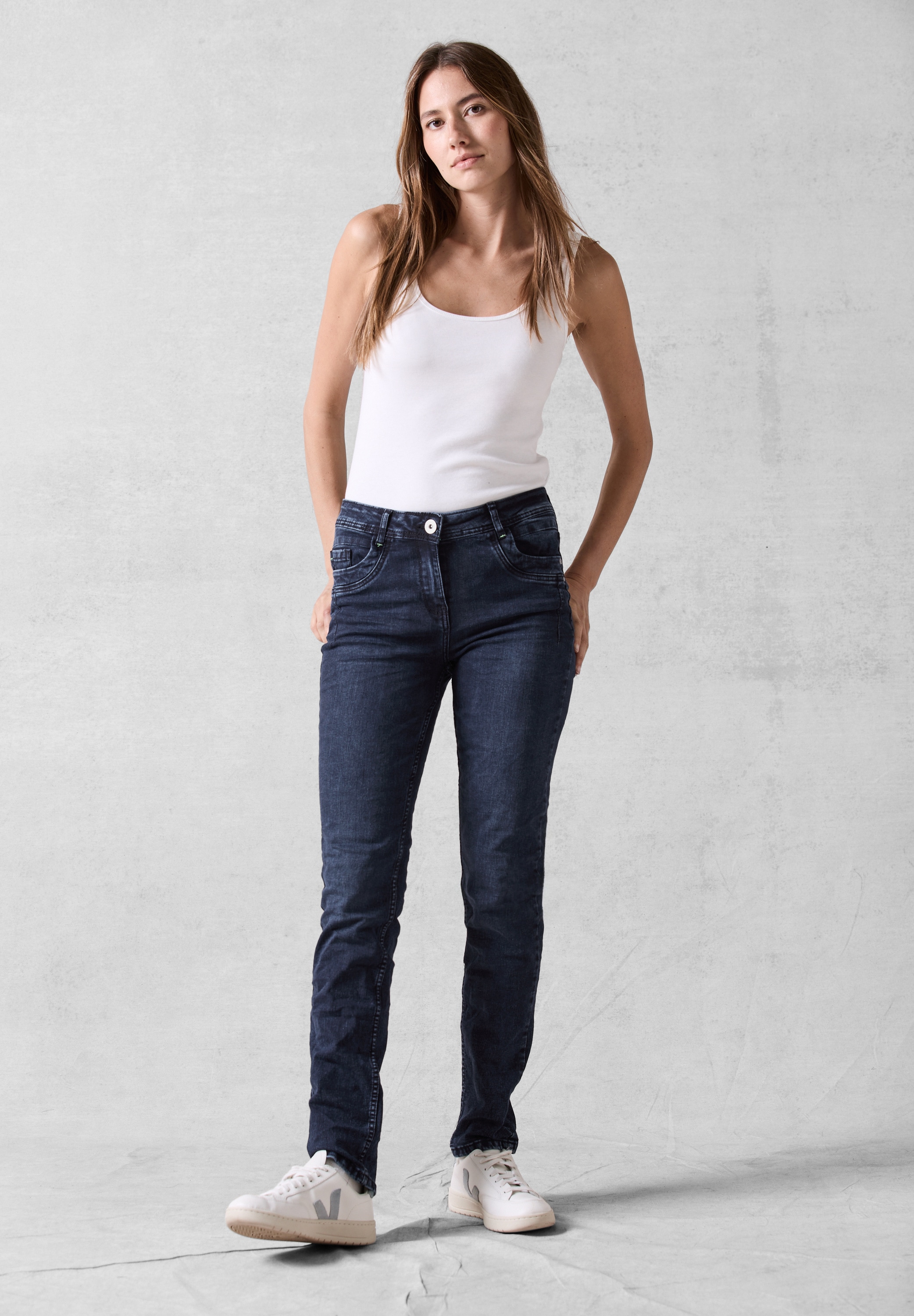 Cecil Slim-fit-Jeans, High Waist