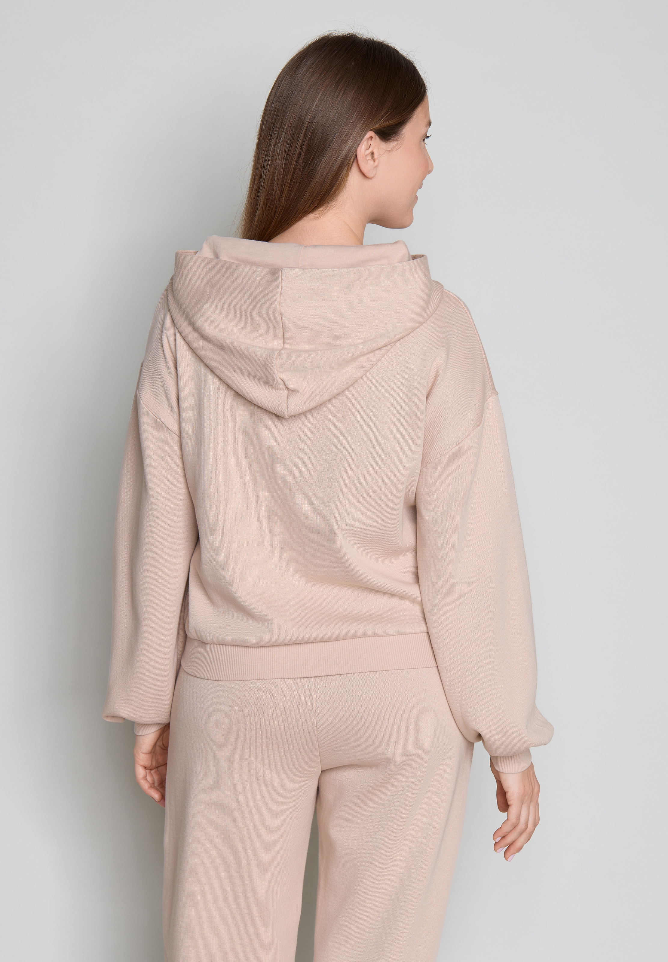 JOOP! Sweatjacke mit Kapuze, für Homewear und Loungewear, aus Jersey