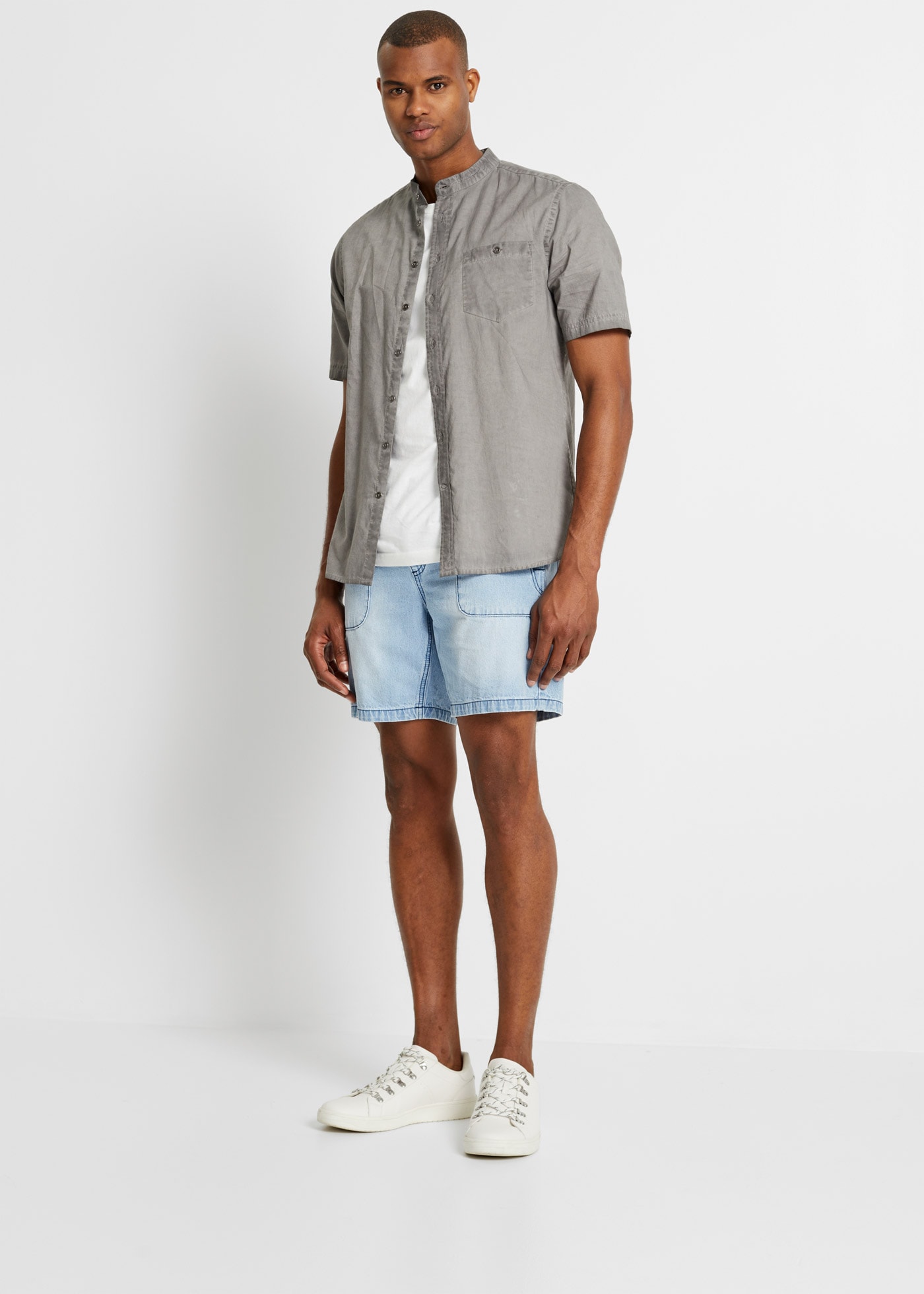 bonprix Kurzarmhemd »Kurzarmhemd in gewaschener Optik«, Kurzarmhemd in gewaschener Optik
