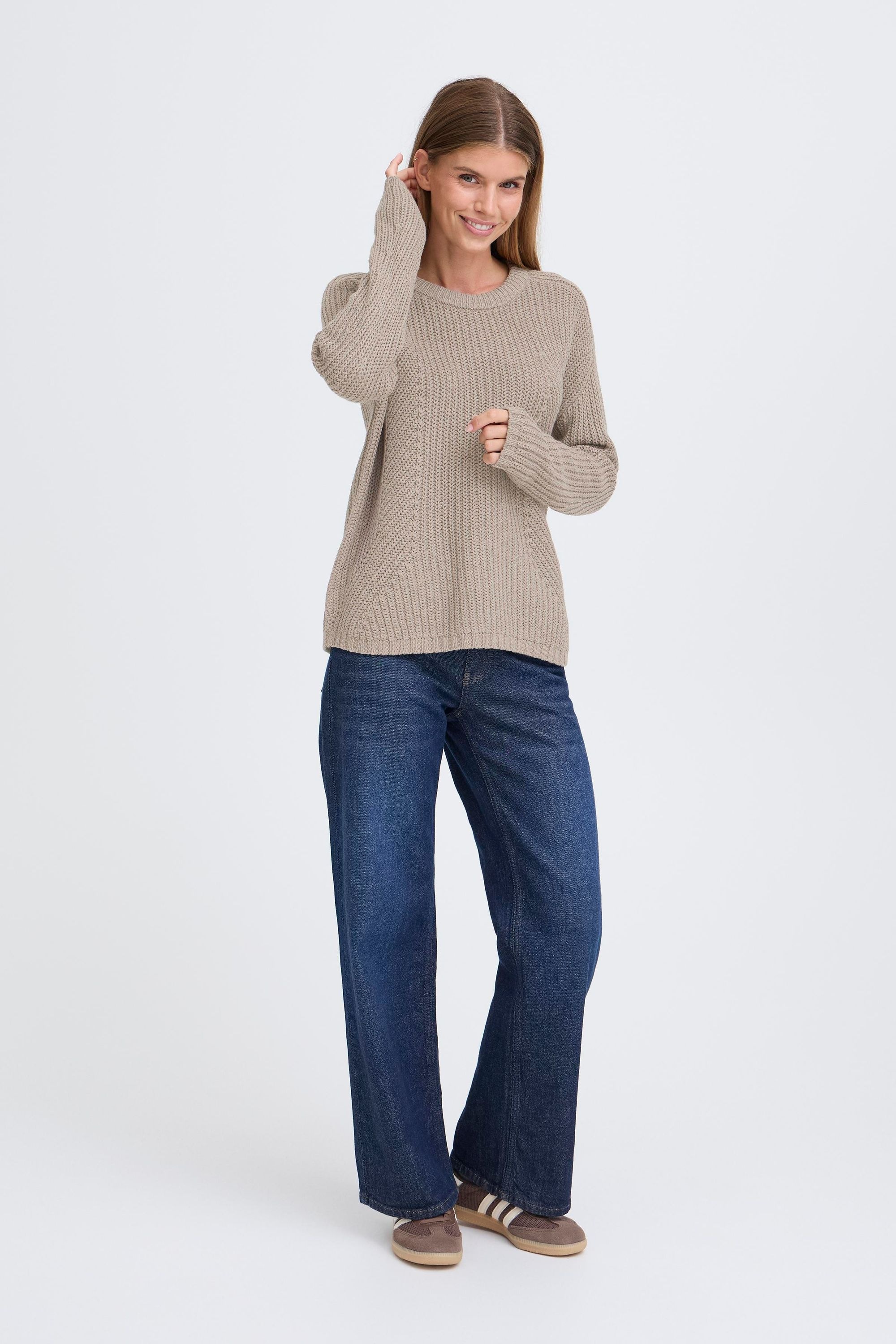 OXMO Strickfleece-Pullover »Strickpullover OXFKANNA«