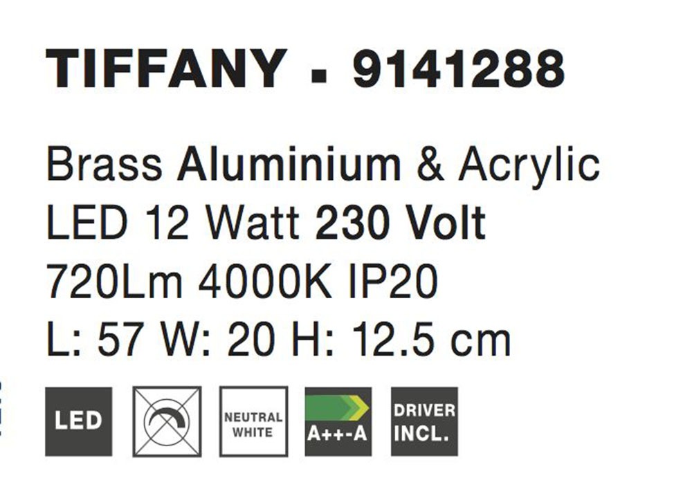 Nova Luce LED Bilderleuchte »TIFFANY«, 1 flammig, Leuchtmittel LED-Modul | LED fest integriert