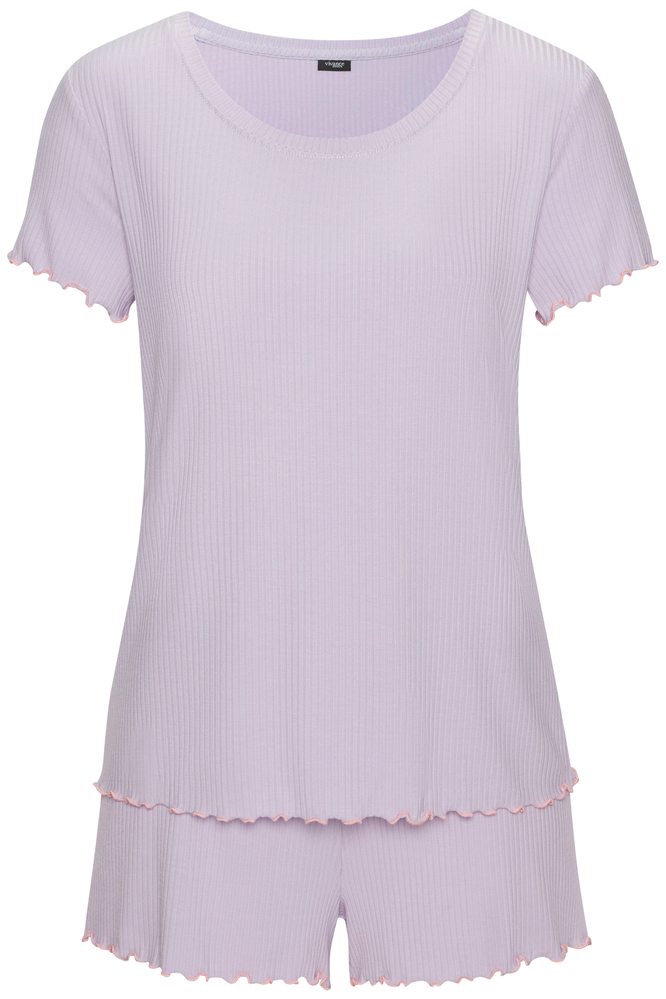 Vivance Dreams Shorty, (2 tlg.), mit süßem Babylock-Saum