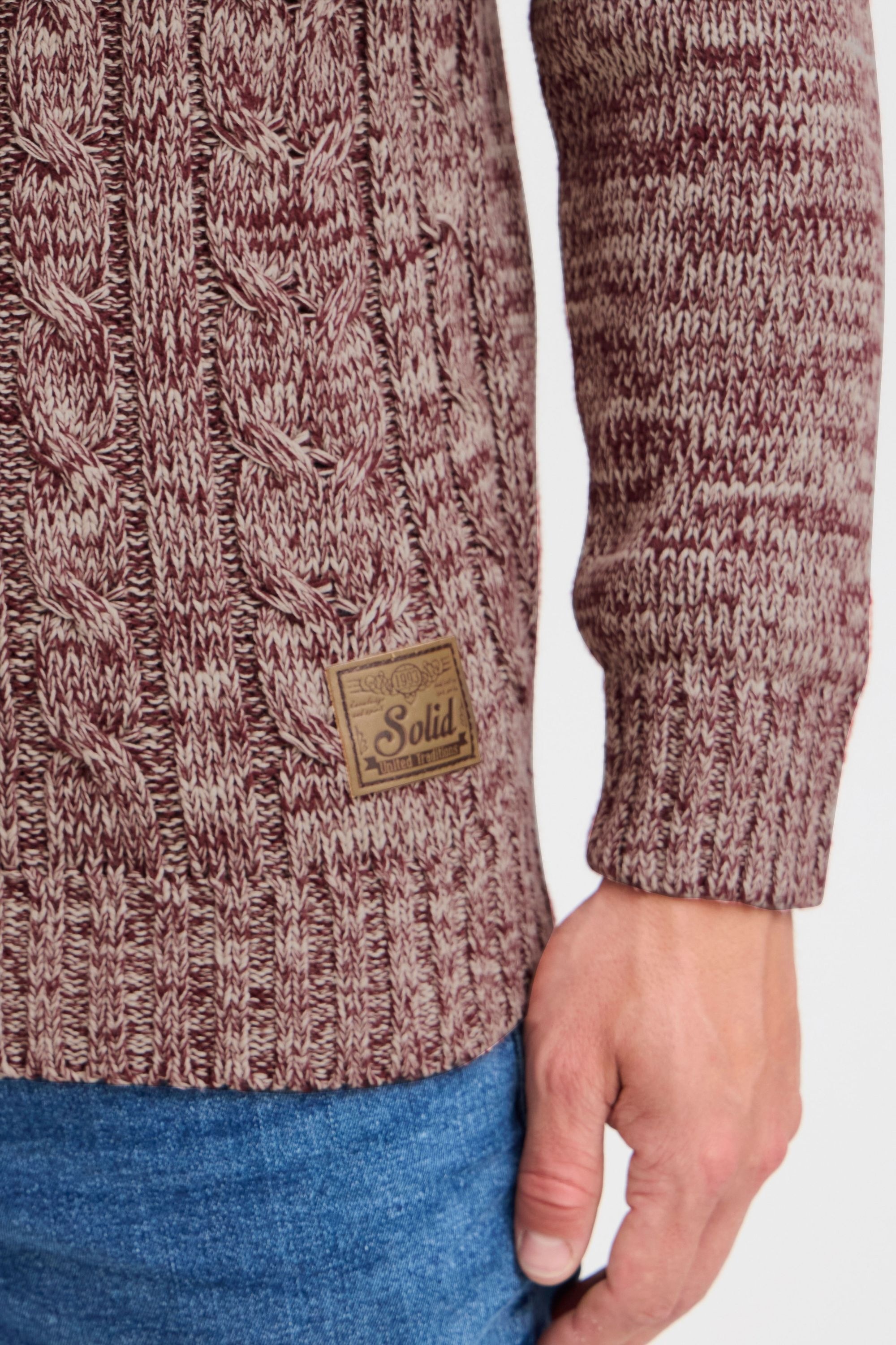 !Solid Strickfleece-Pullover »Strickpullover SDPhilemon«