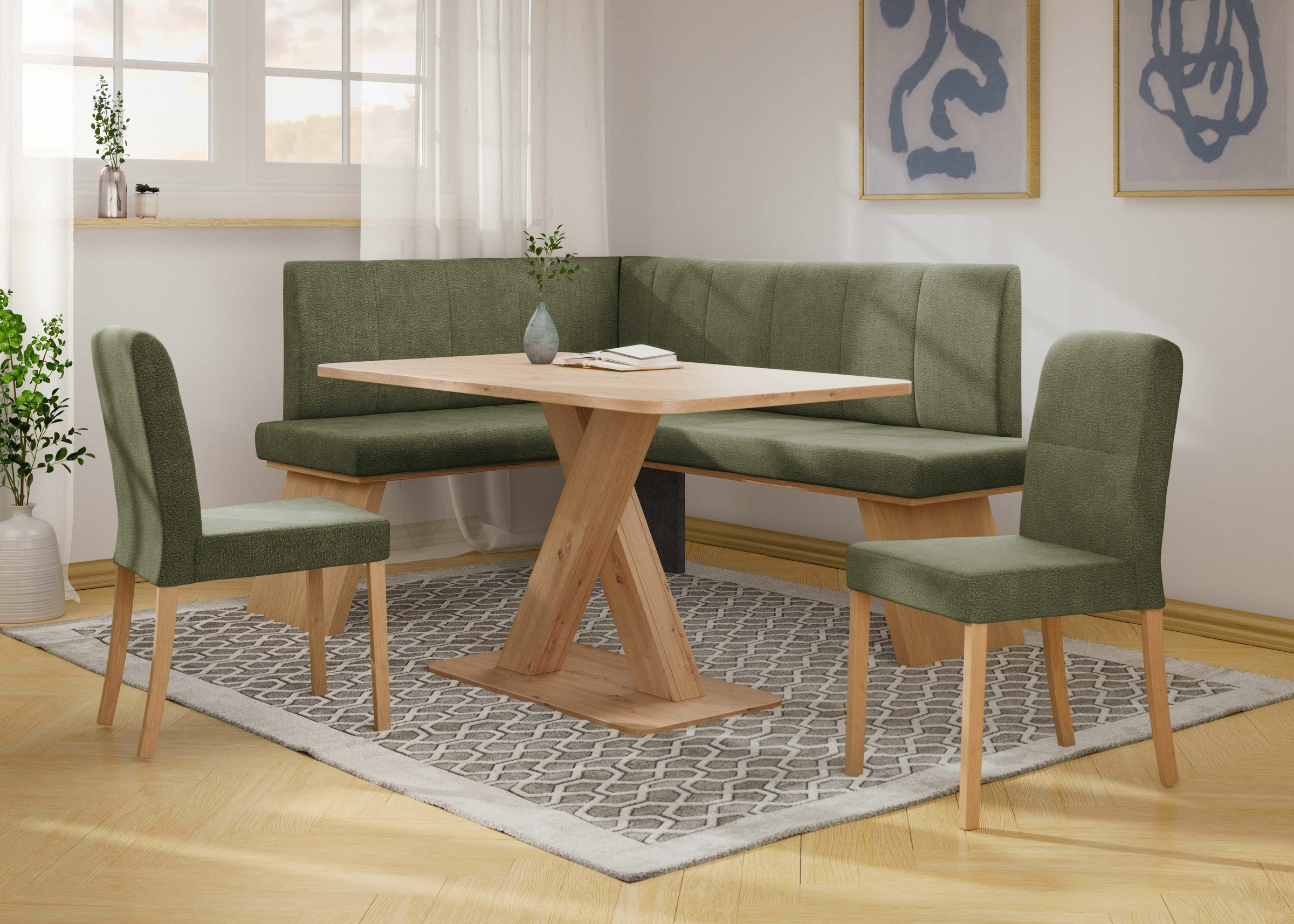 Home affaire Eckbankgruppe "Nina", (Set, 4 tlg., 4er), Sitzgruppe Esszimmer günstig online kaufen