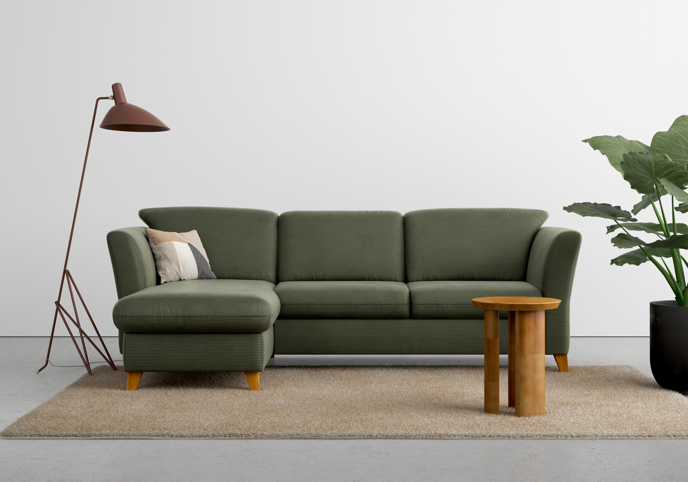 Home affaire Ecksofa »Trelleborg L-Form«, wahlweise mit Bettfunktion und Bettkasten, inkl. Federkern-Polsterung