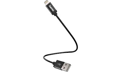 Hama USB-Kabel »Lade-/Datenkabel, Lightning, 0,2 m, Schwarz USB-Kabel«, Lightning-USB... kaufen