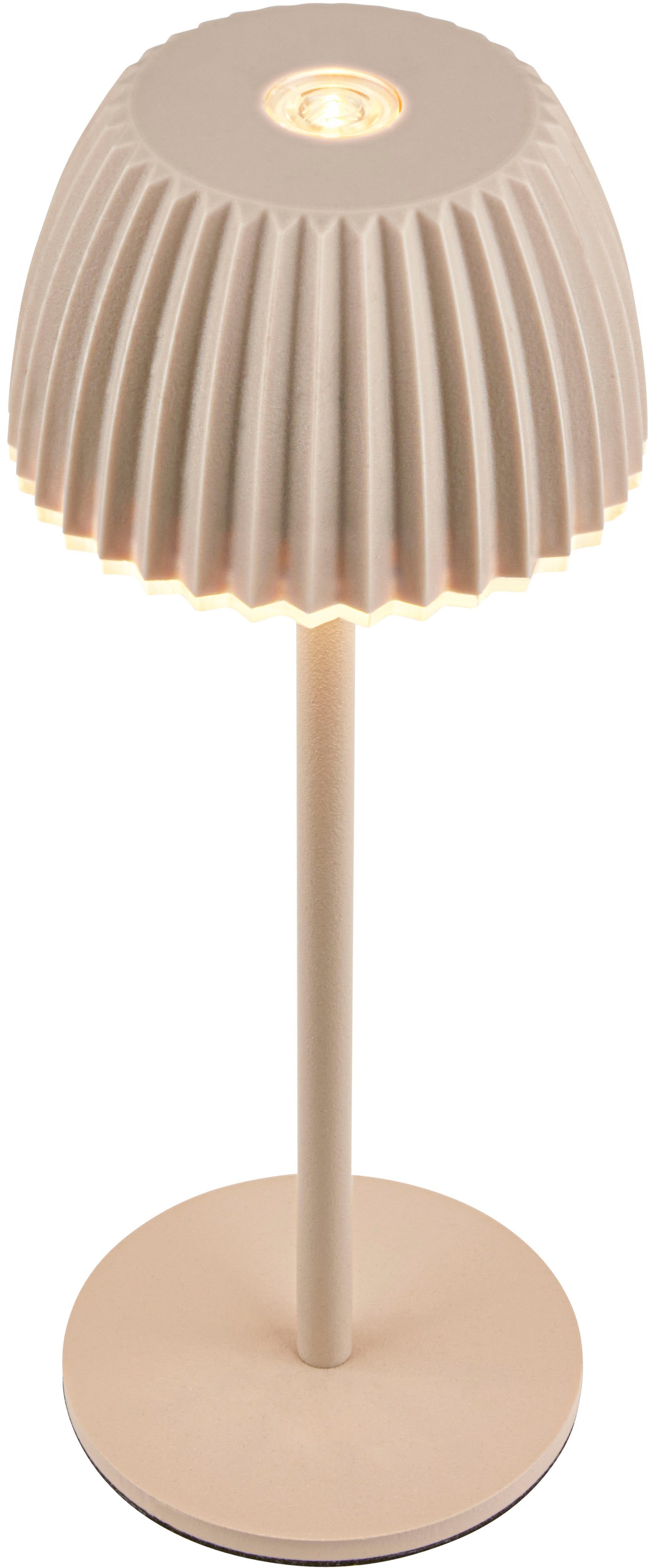 LED Außen-Tischleuchte "RIFFLE 7581011"beige, BRILONER LEUCHTEN, Leuchten
