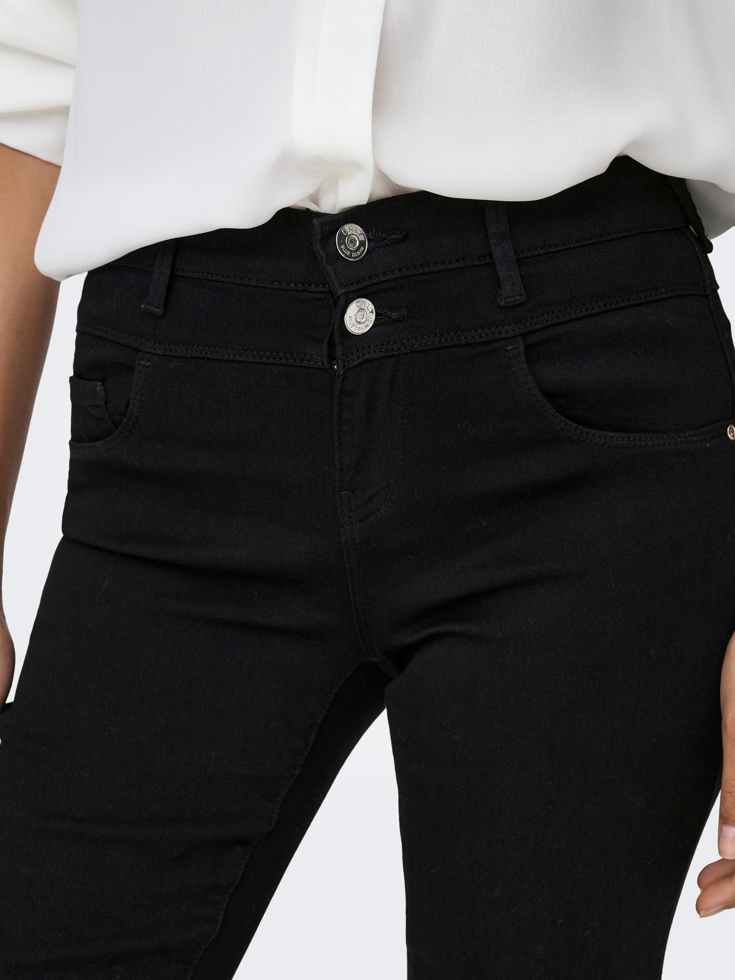 ONLY Bootcut-Jeans "ONLRAIN MID FRONT YOKE FLARED DNM BOX X" günstig online kaufen