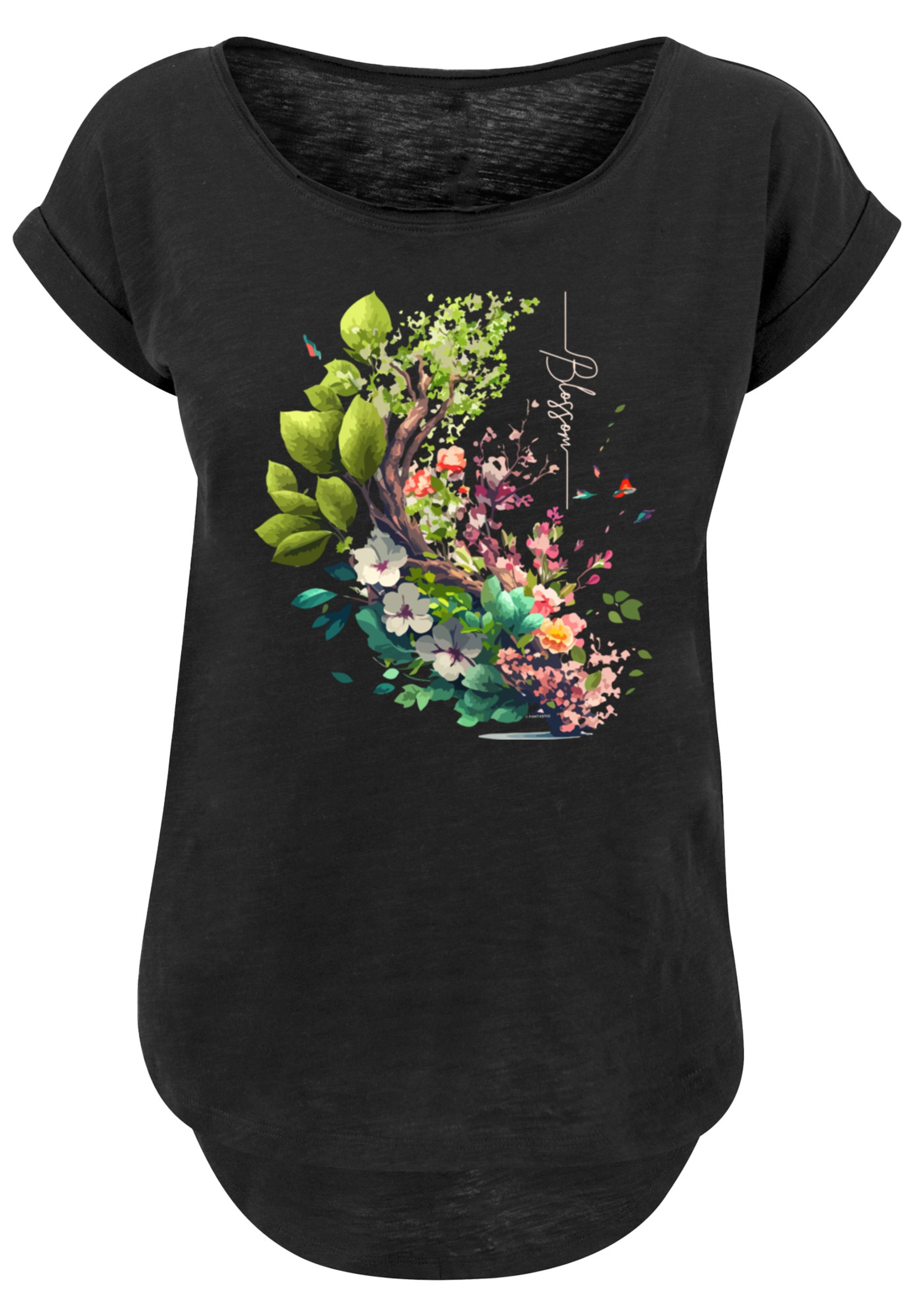 F4NT4STIC T-Shirt »Baum mit Blumen«, Print