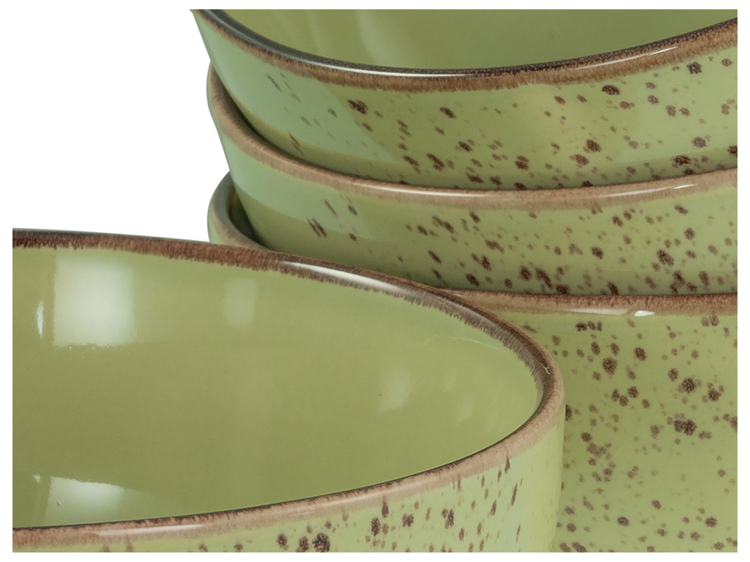 CreaTable Schale »Nature Collection, Buddha Bowl 4-tlg« 4 Stk. aus Steinzeug Handwerklicher Look, Vintage, Höhe 7,5 cm