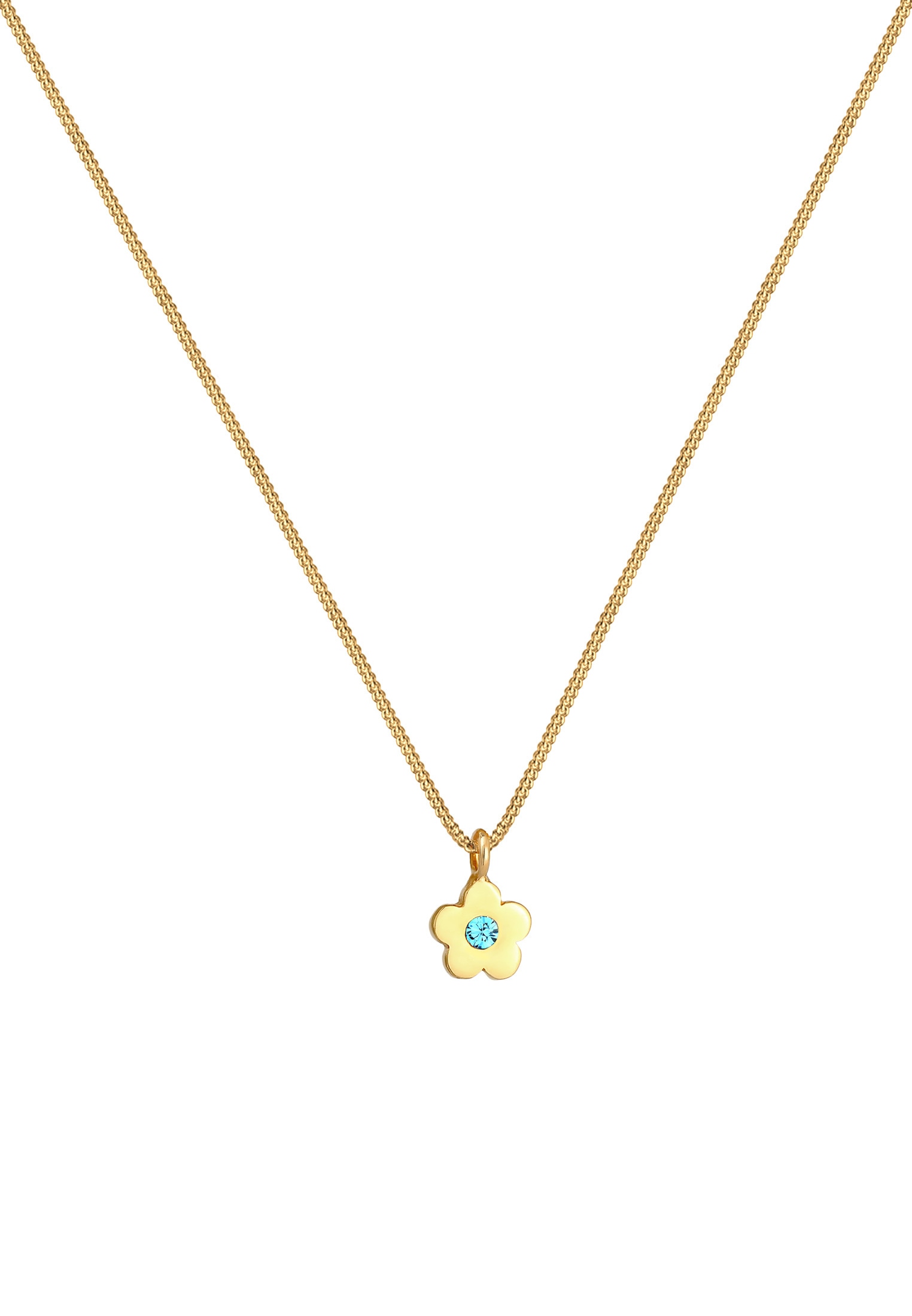 Elli Silberkette »Halskette Kinder Blume Kristalle 925 Silber«