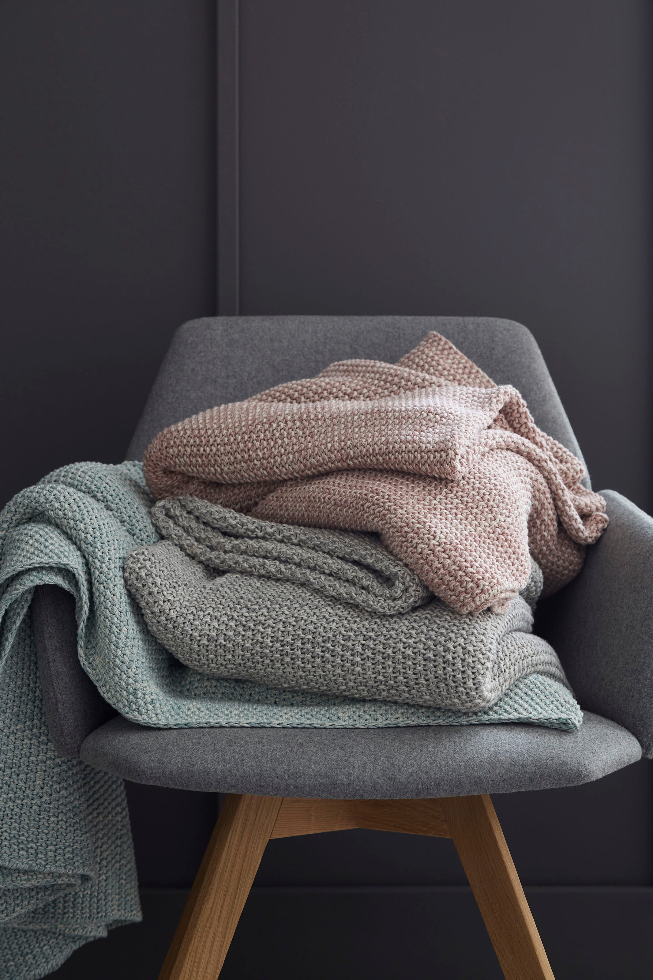 SCHÖNER WOHNEN-Kollektion Wohndecke "Melange" Strickdecke mit Melange-Effek günstig online kaufen