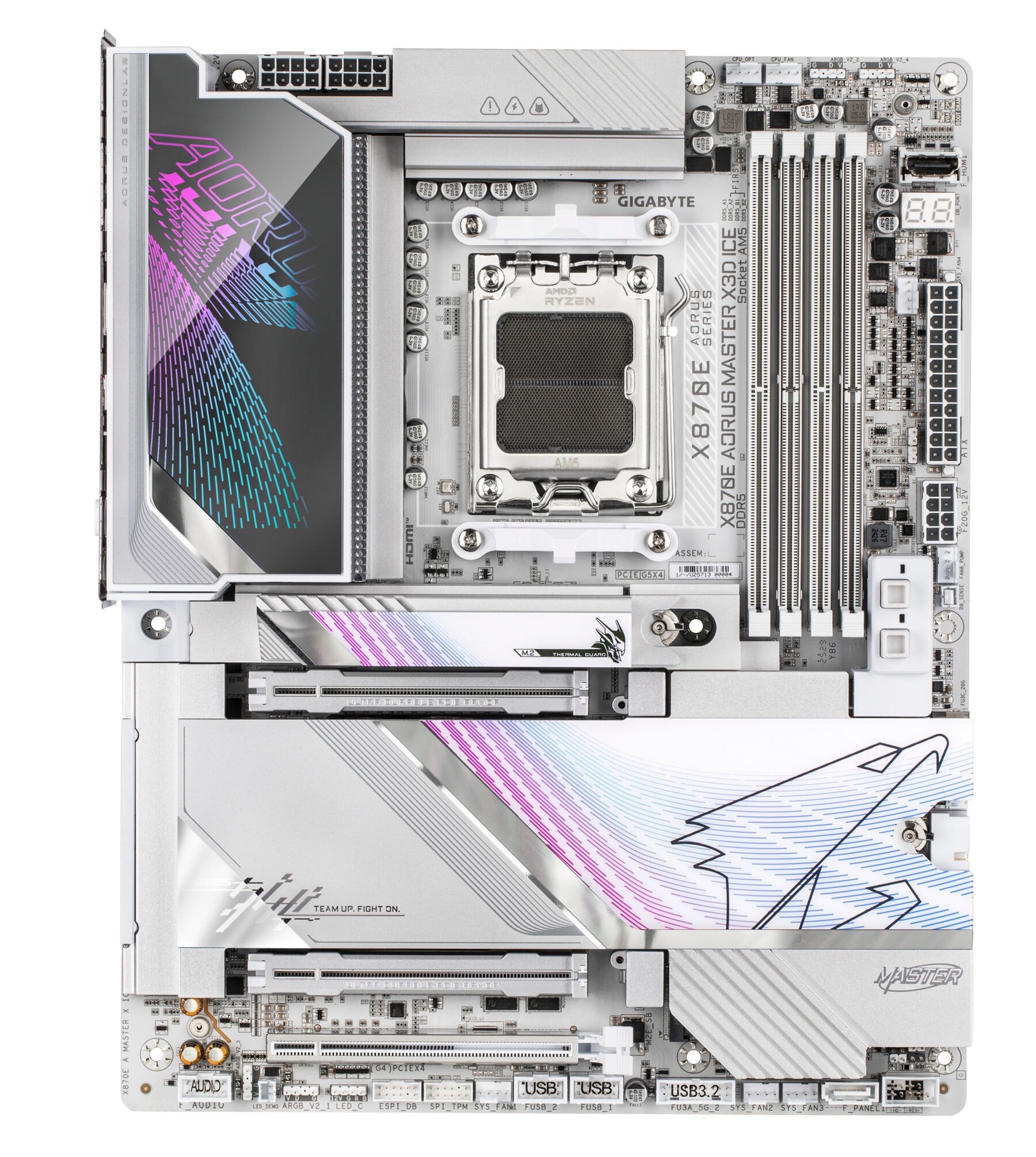 Gigabyte Mainboard »X870E AORUS MASTER X3D ICE Mainboard – Unterstützt AMD Ryzen 9000 Proz«