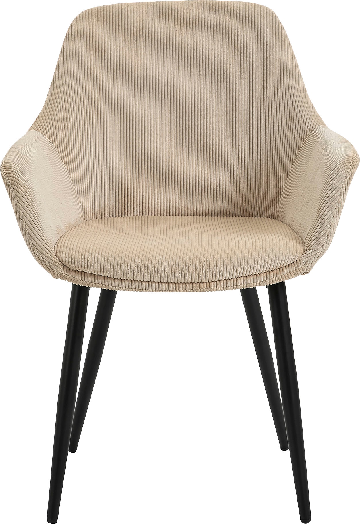 SalesFever Armlehnstuhl »Komfortabler Esszimmerstuhl im zeitlosen Design« (Set) 2 Stk.Bezug in Cord-Optik