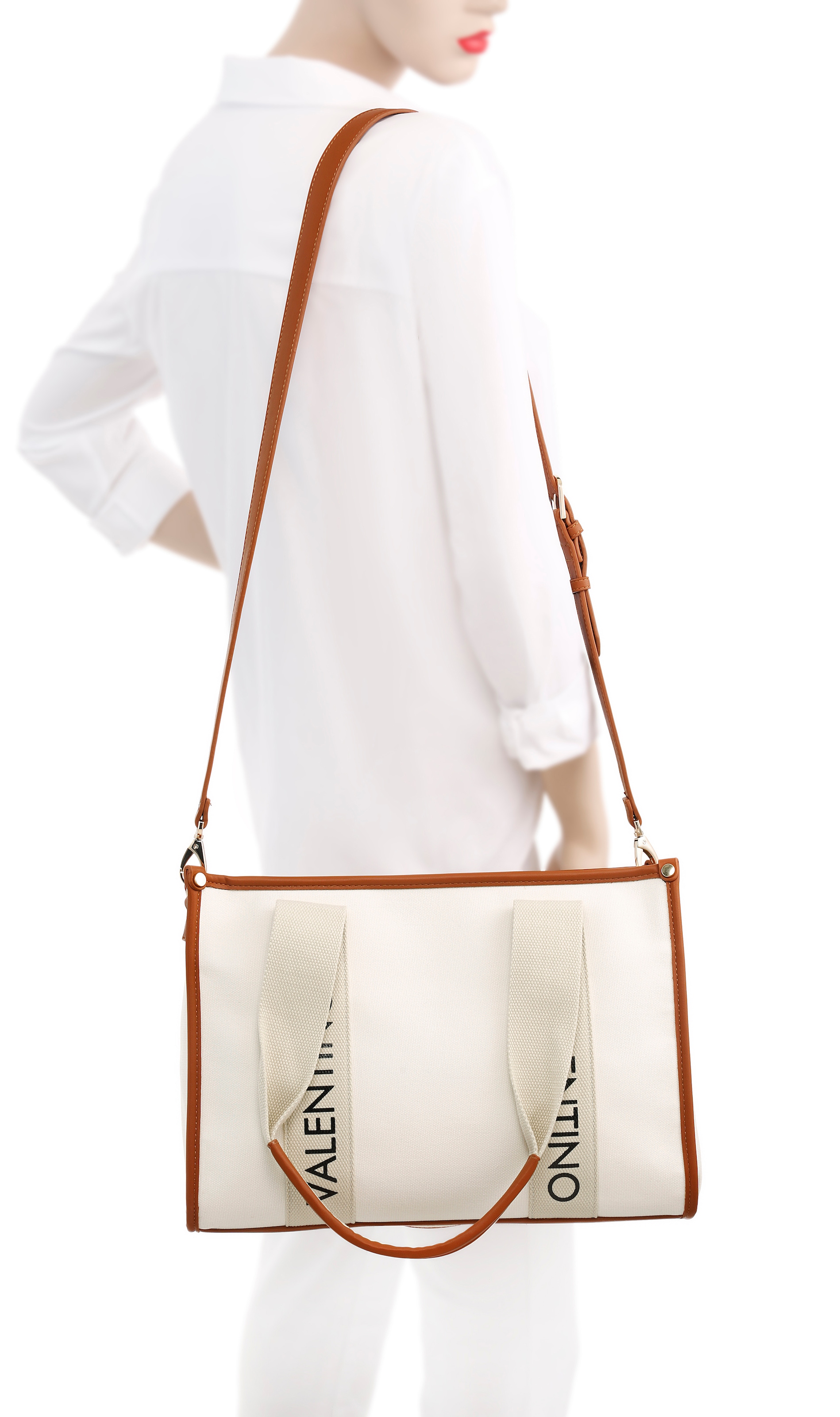 VALENTINO BAGS Shopper »SHOPPING CANDLE«, mit Kunstlederbesatz