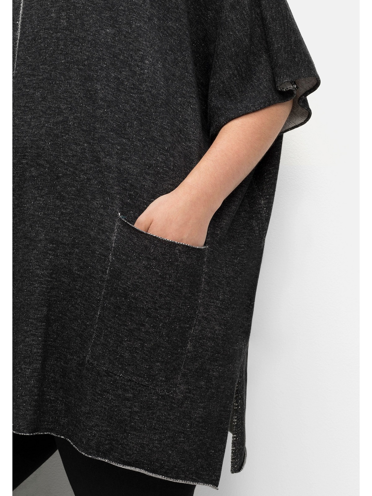 Sheego V-Ausschnitt-Pullover »Große Größen«, mit zweifarbigem Strick