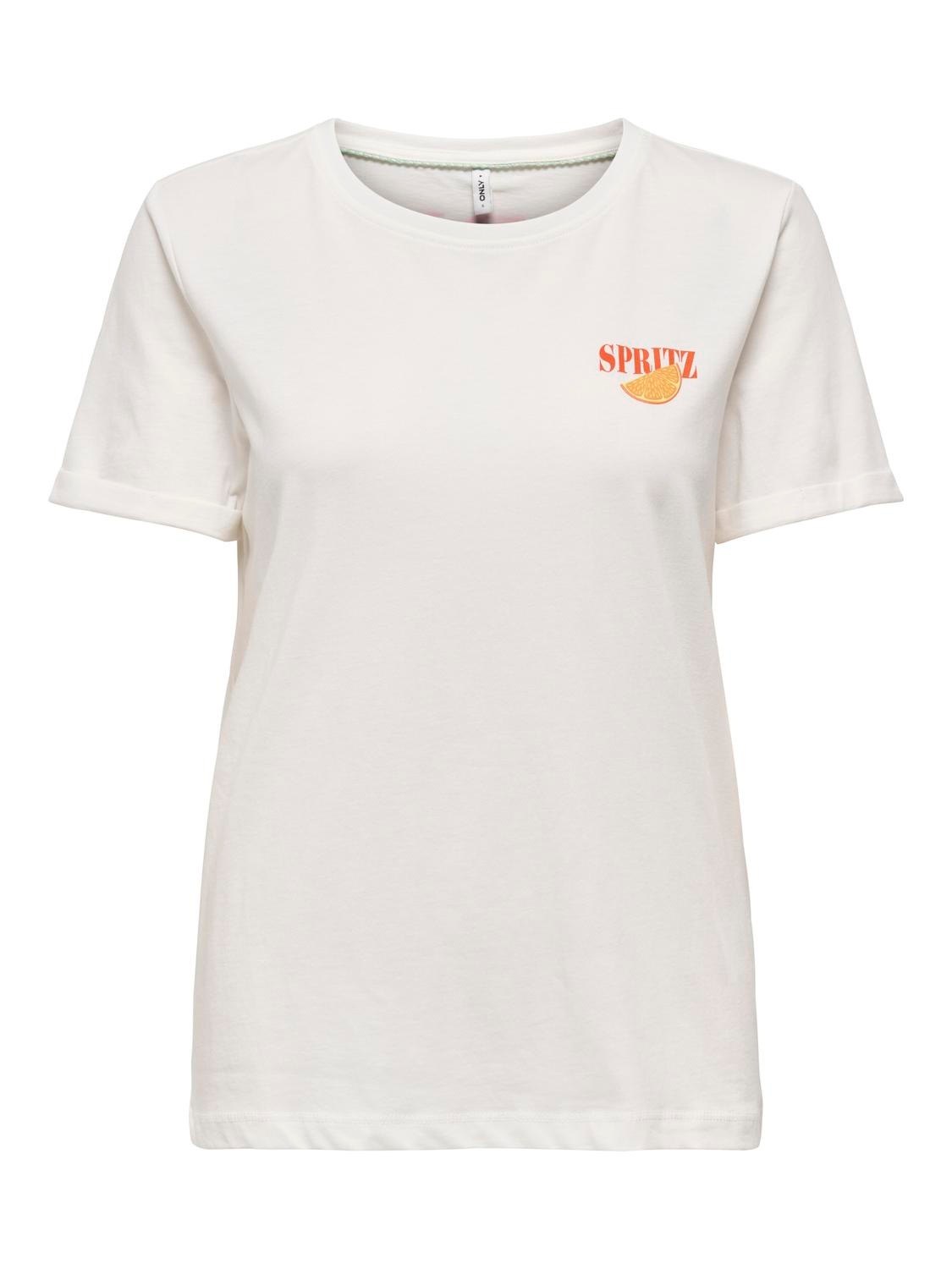 Thumbnail - ONLY T-Shirt "ONLKITA S/S DRINKS TOP BOX JRS" Baumwolle, regular fit, Rundhals