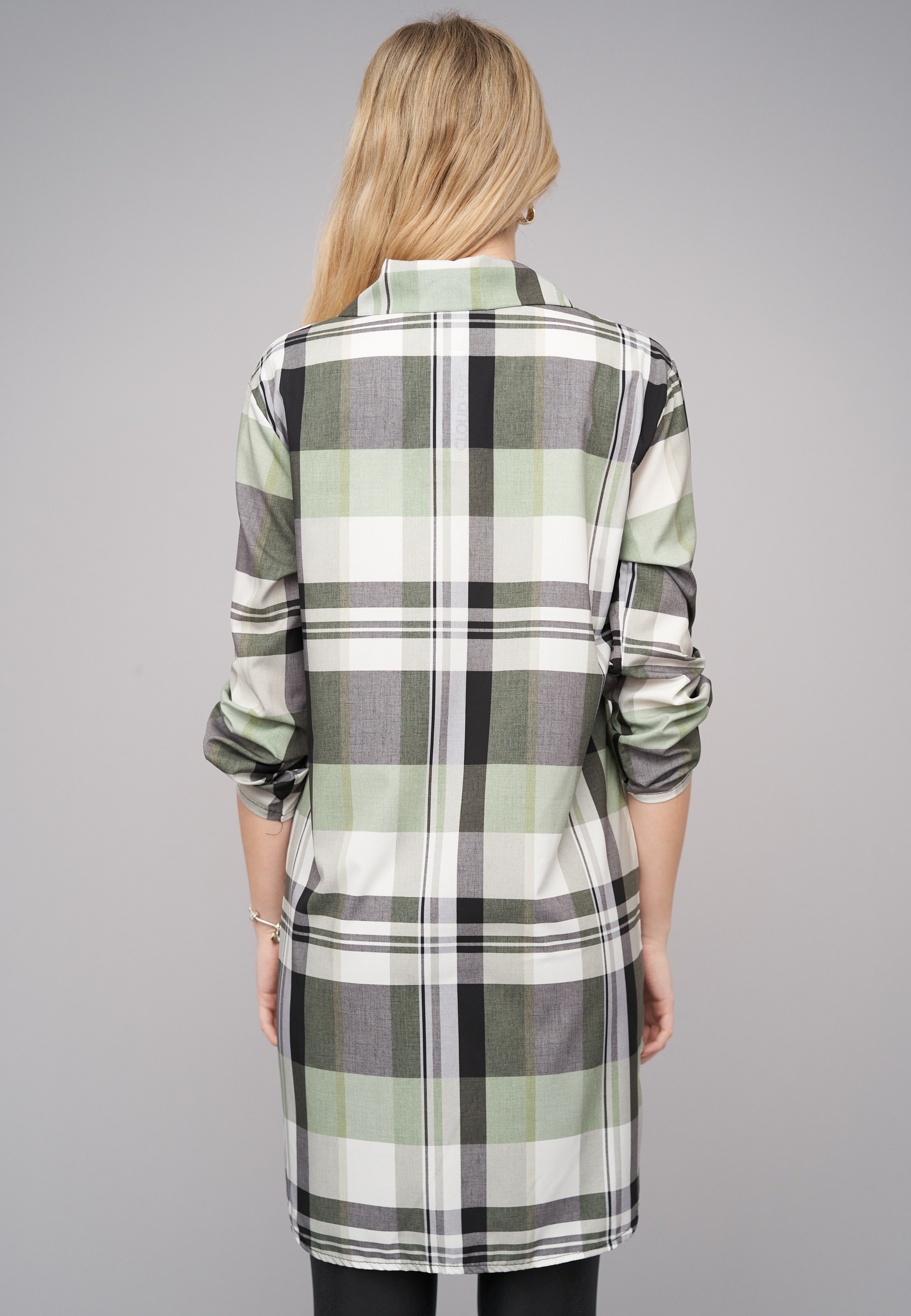 CLOUD 5IVE Klassische Bluse »CLOUD 5IVE Turn Up 3/4 Arm Bluse kariert BIG«