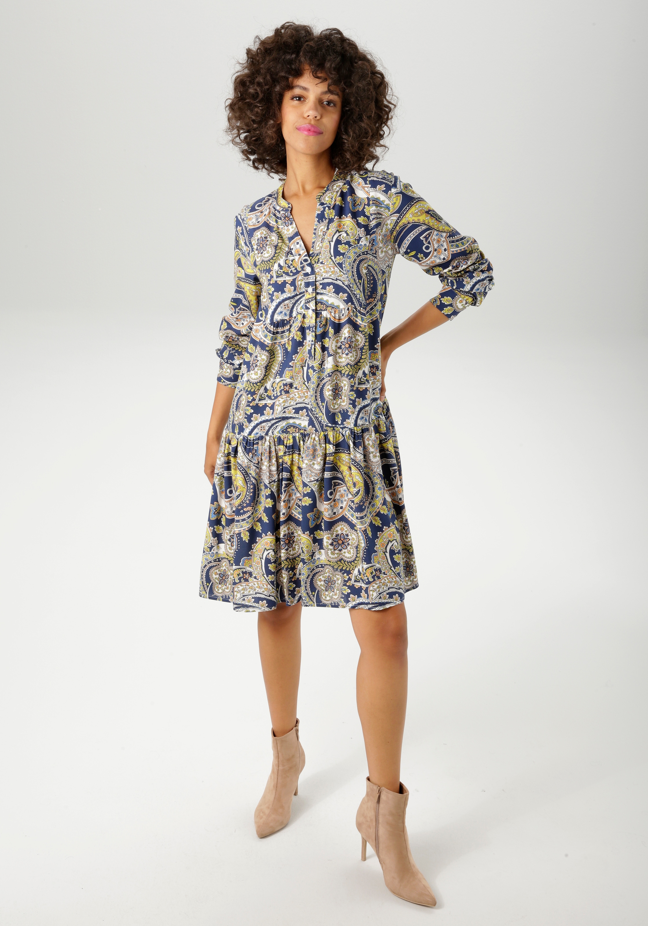 Aniston CASUAL Blusenkleid mit fantasievollem Paisley-Druck günstig online kaufen