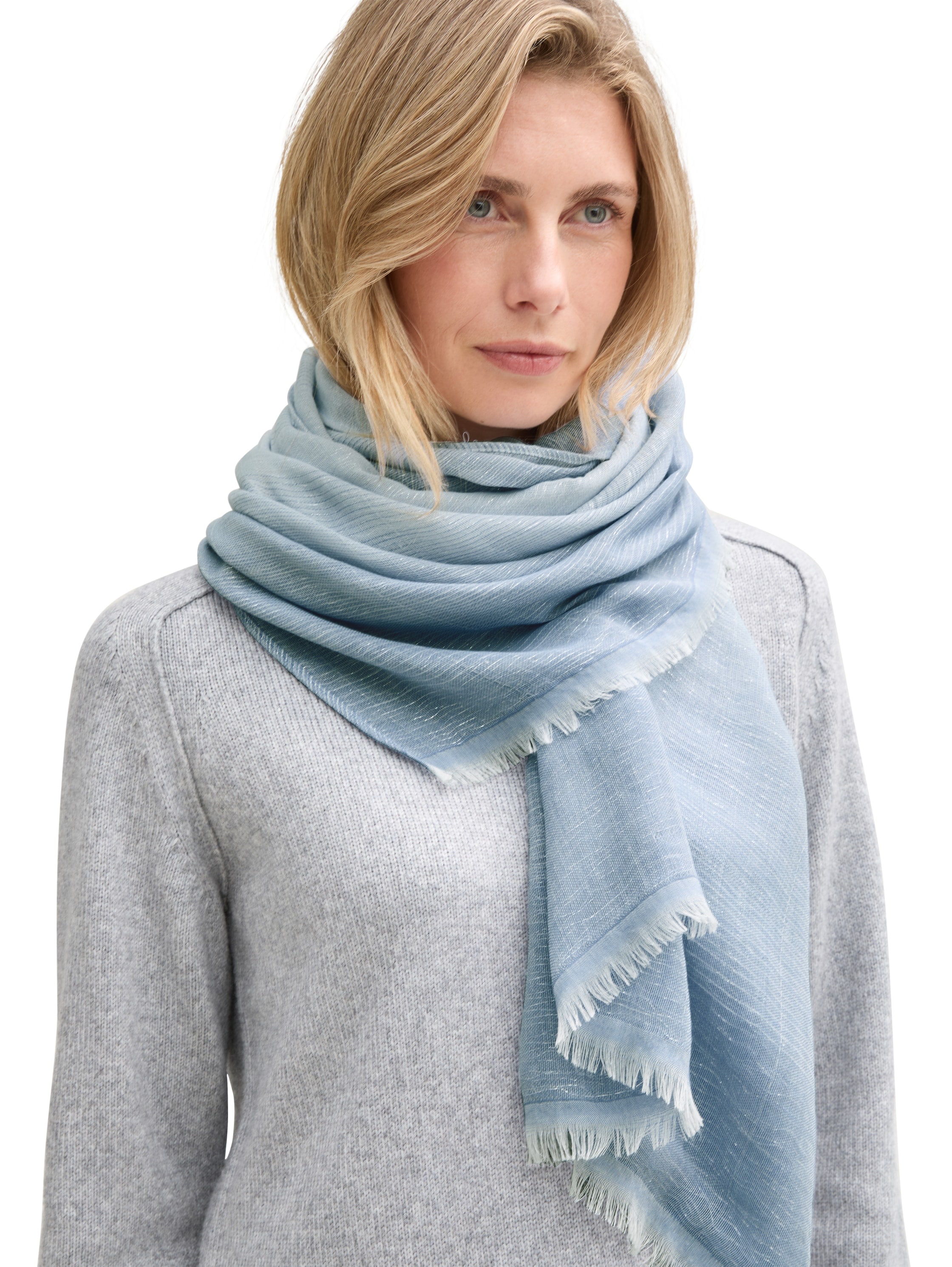 TOM TAILOR Fransentuch, mit Lurex