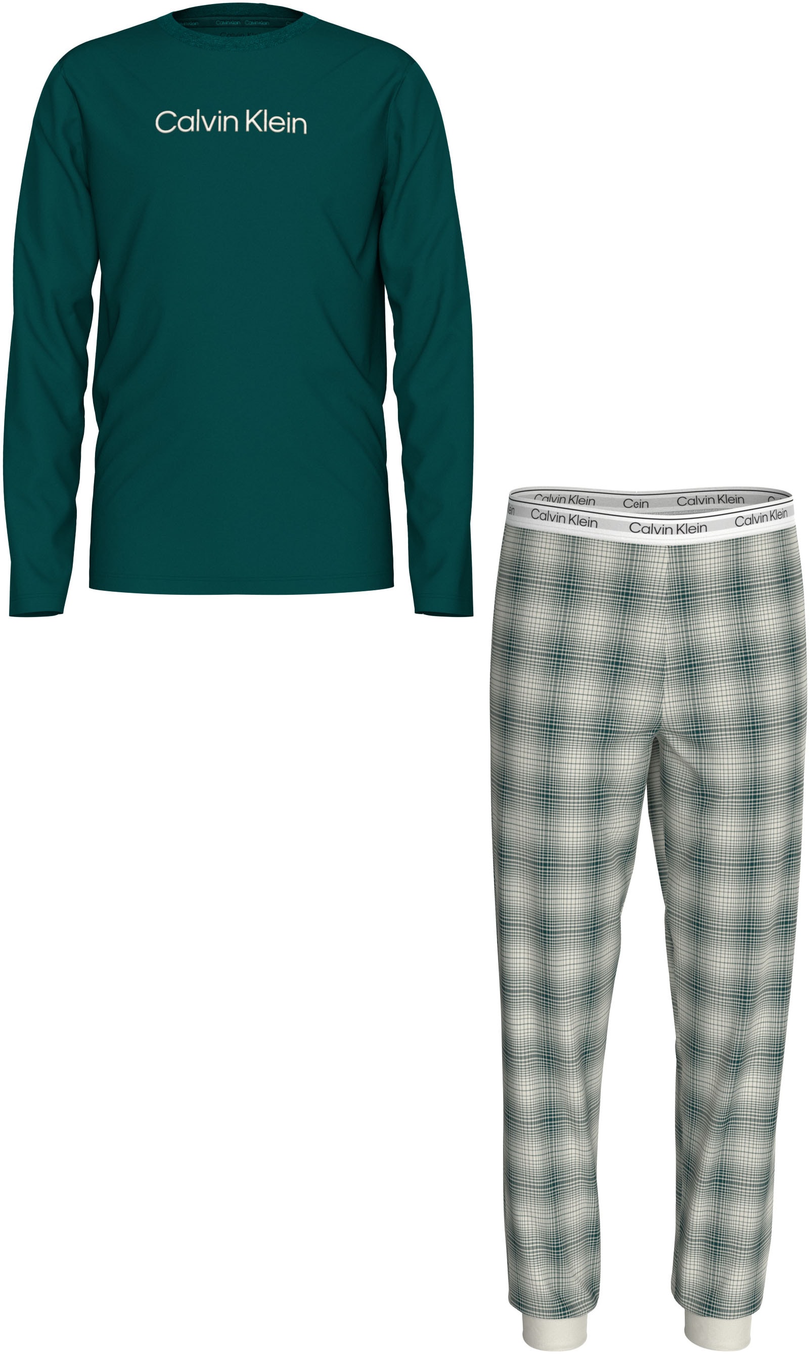 Schlafanzug »KNIT PJ SET (LS+CUFFED PANT)«, (Set, 2 tlg.), für Kinder bis 16 Jahre,...