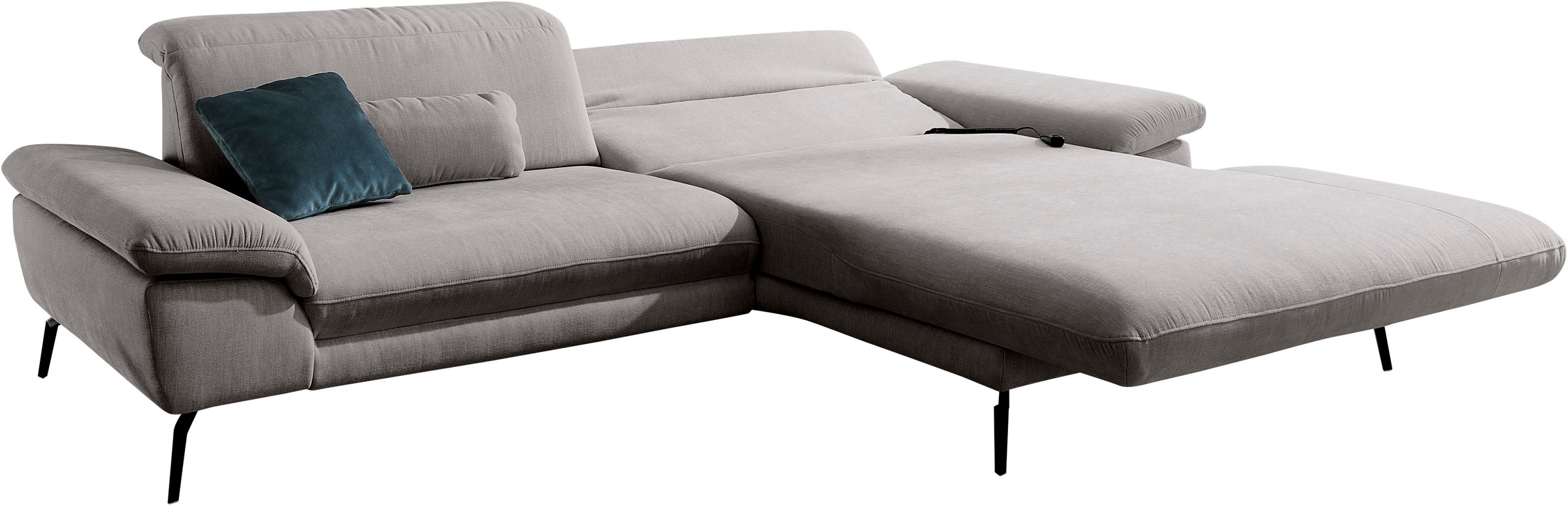 Die PlanBar Ecksofa »MP-IN22025 L-Form«, mit Kopfteilverstellung, wahlweise mit motorischem Canape