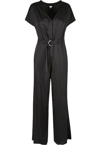 Jumpsuit »Damen Ladies Satin Wide Leg Belt Jumpsuit«, (1 tlg.)