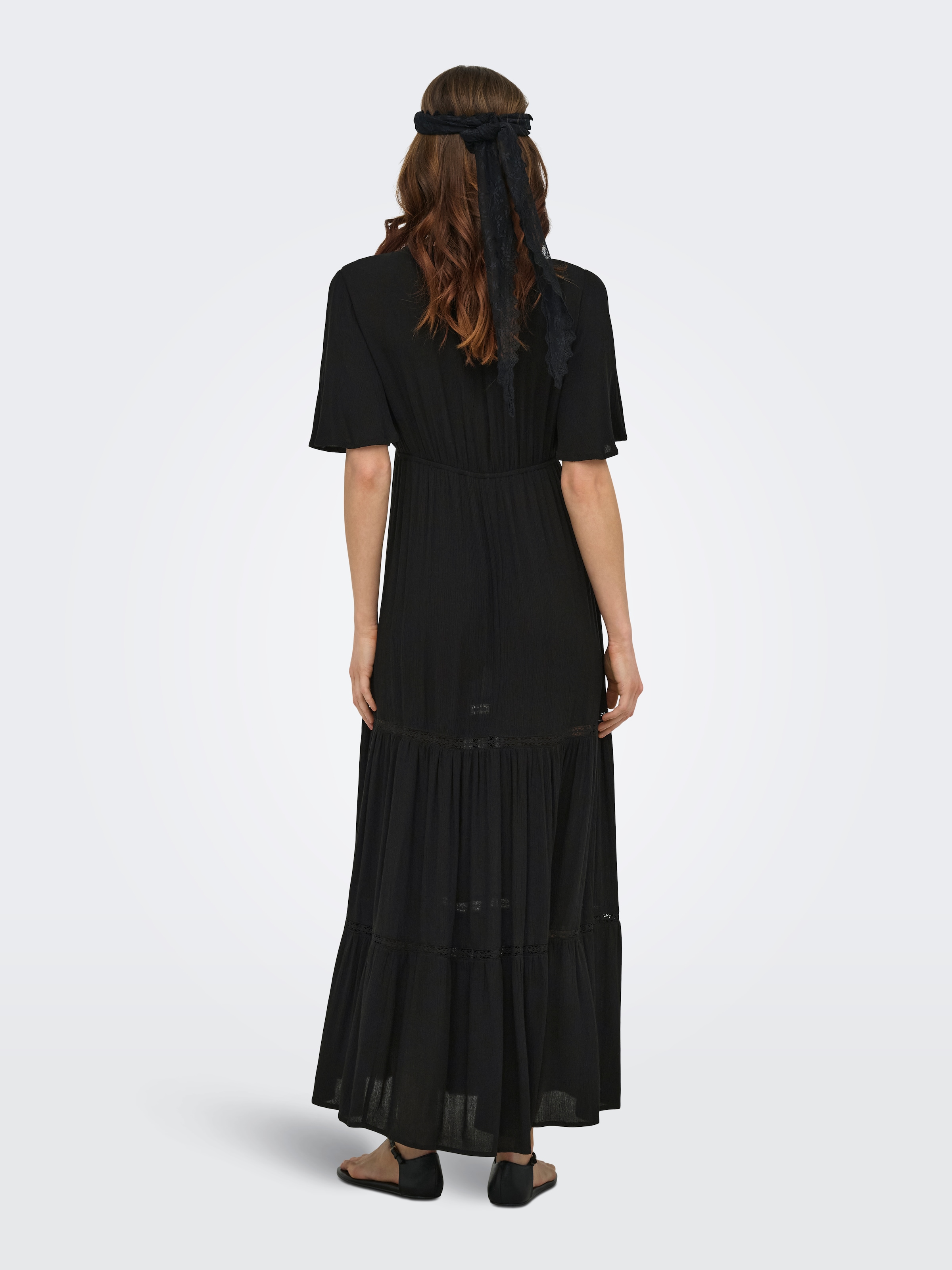 ONLY Maxikleid »ONLMYA CHIARA S/S LONG V DRESS WVN« Viskose