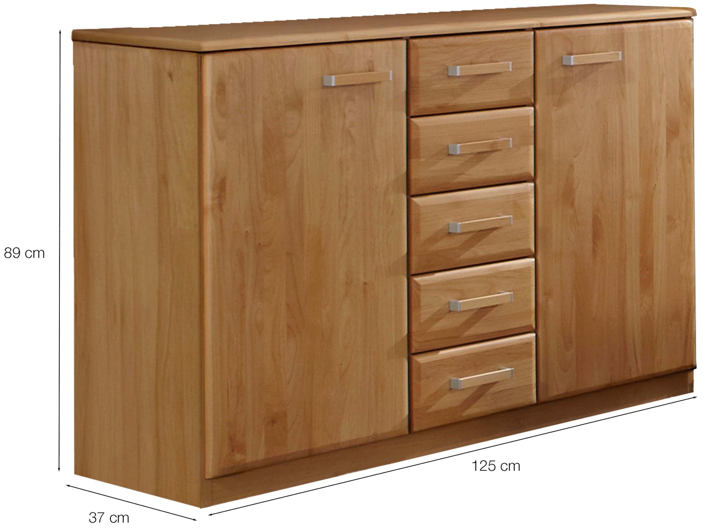 WIEMANN Kombikommode »Lausanne, Drehtürenschrank, Schrank, Wäscheschrank, Erle teilmassiv« 2 Breiten, 2 Höhen 216/236 cm auswählbar, MADE IN GERMANY,  Made in Germany