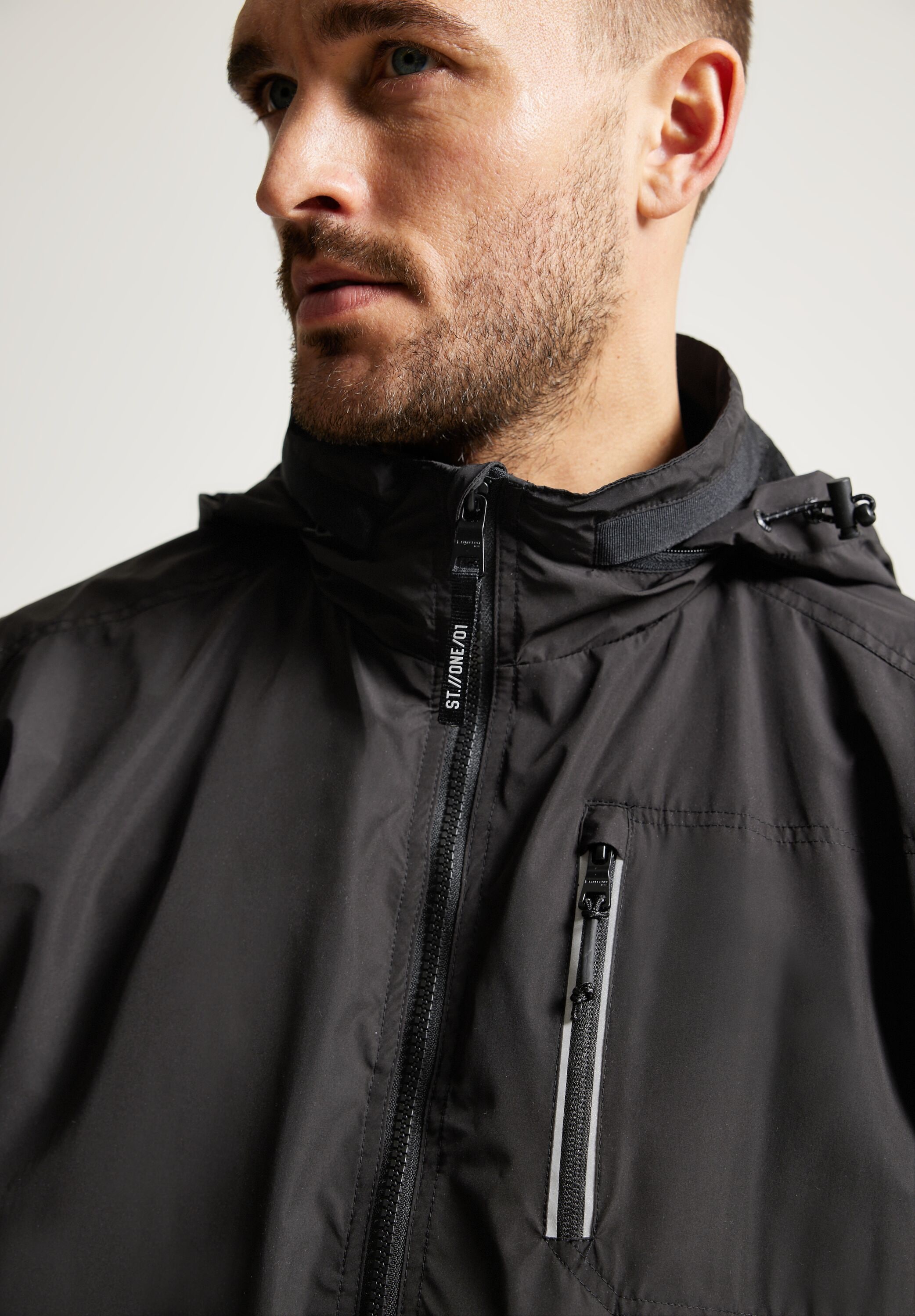 STREET ONE MEN Regen- und Matschjacke, ohne Kapuze, mit Zipper